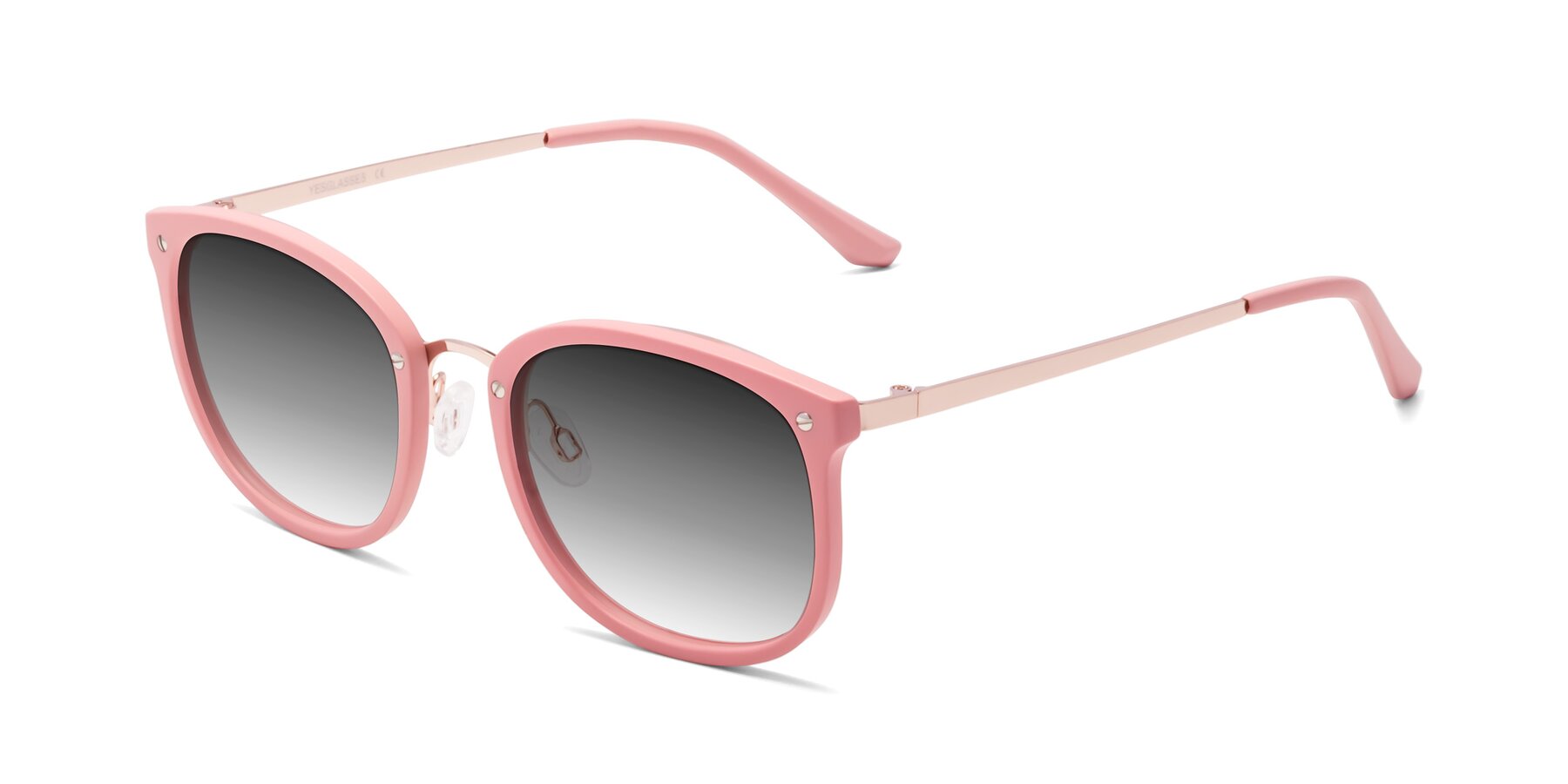 Angle of Timeless in Pink with Gray Gradient Lenses