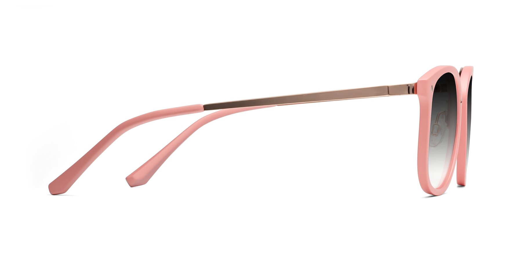 Side of Timeless in Pink with Gray Gradient Lenses