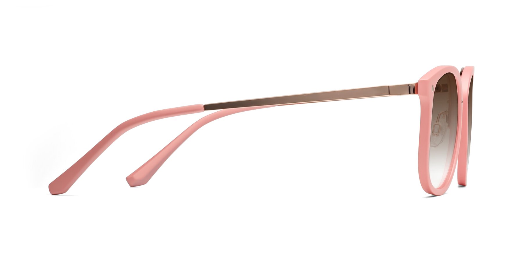 Side of Timeless in Pink with Brown Gradient Lenses