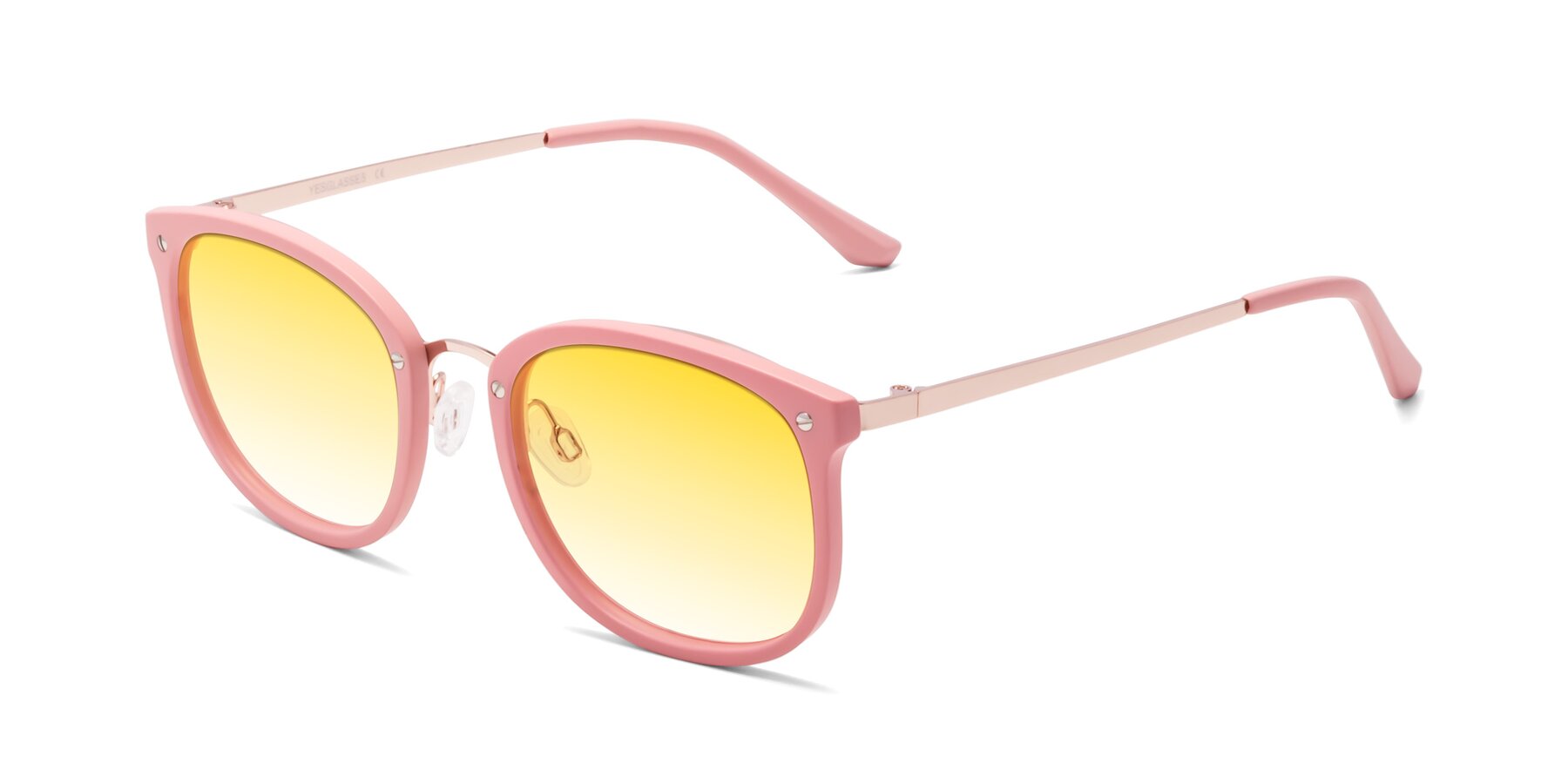 Angle of Timeless in Pink with Yellow Gradient Lenses