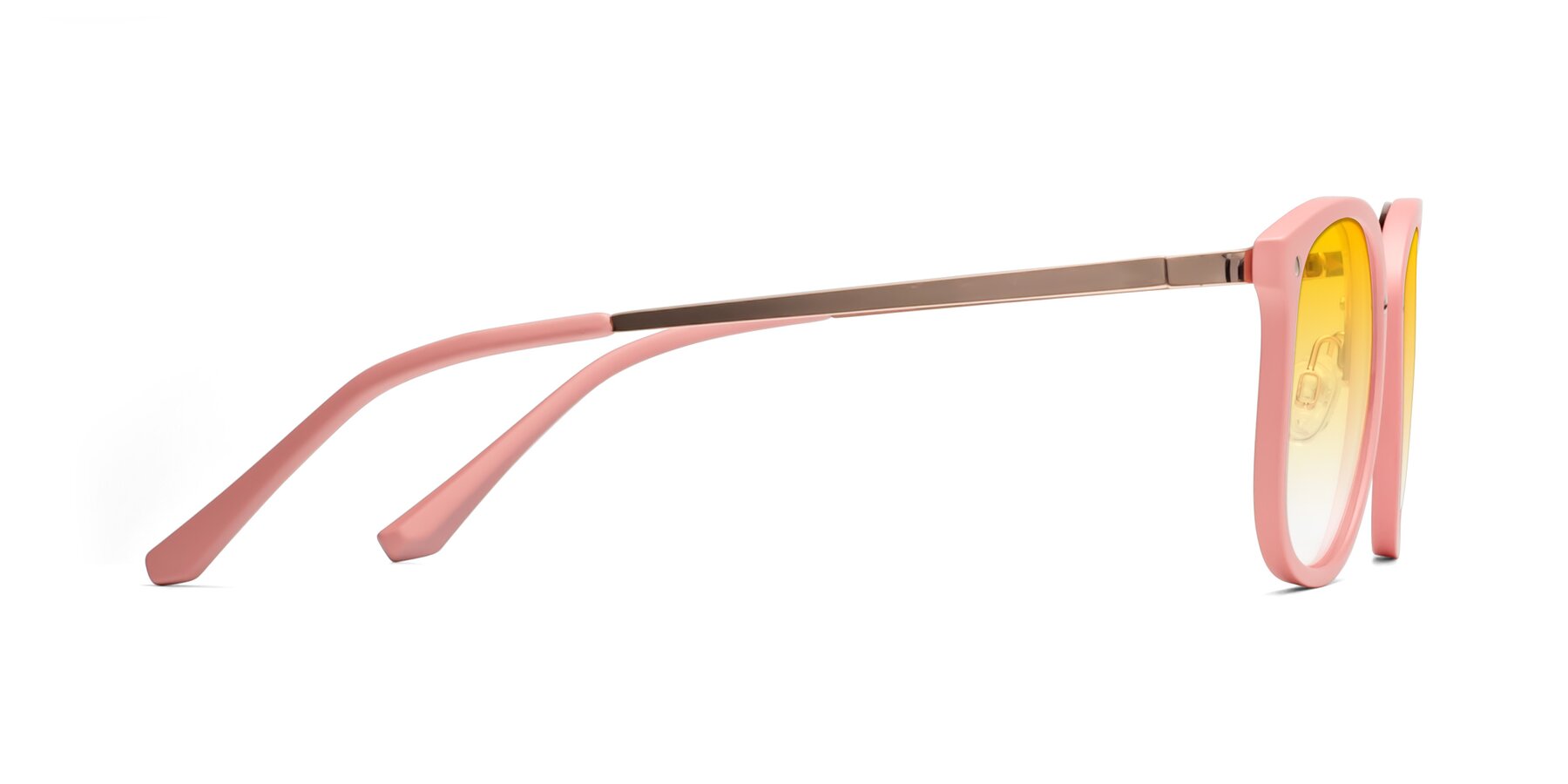 Side of Timeless in Pink with Yellow Gradient Lenses