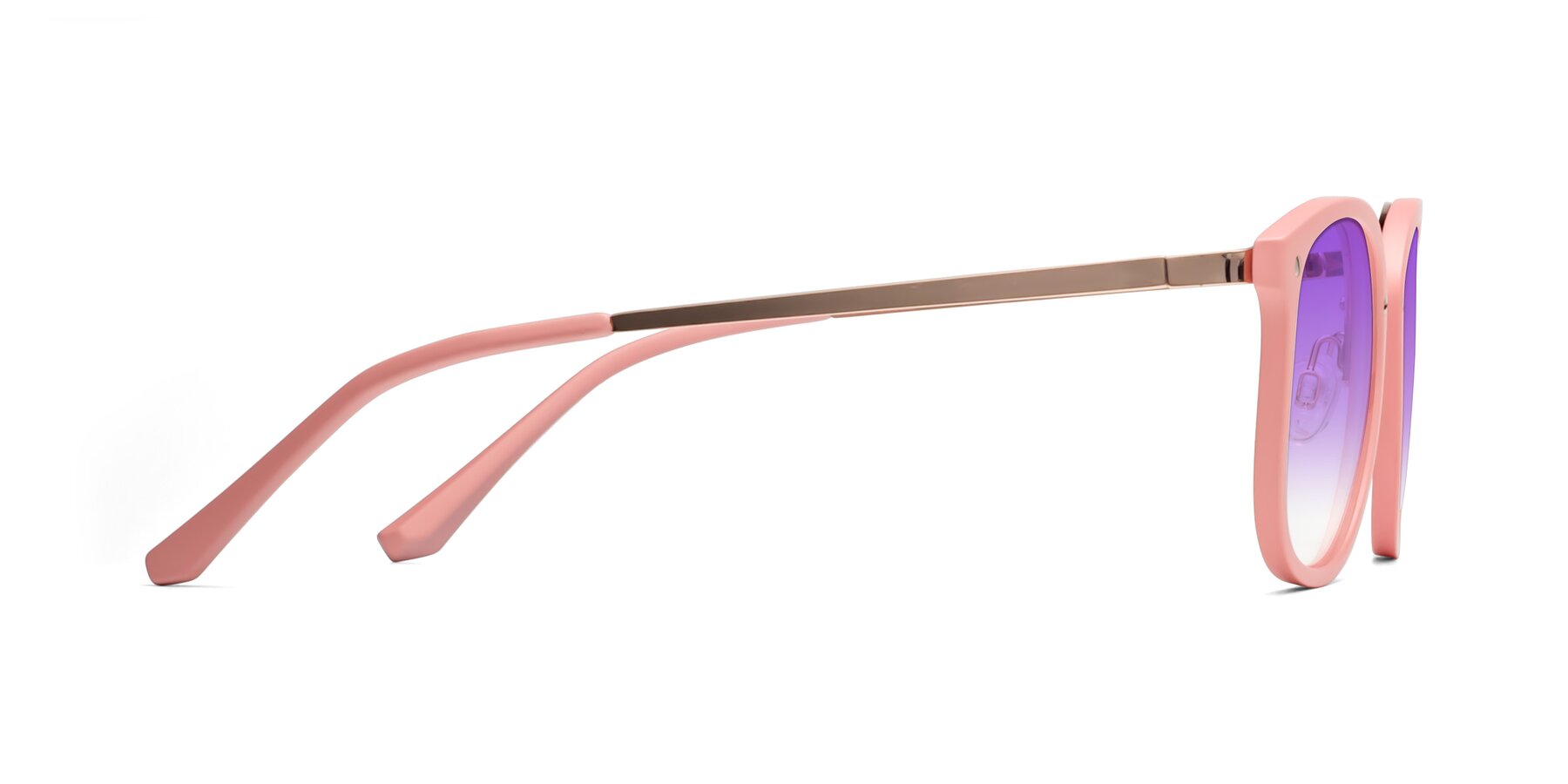 Side of Timeless in Pink with Purple Gradient Lenses
