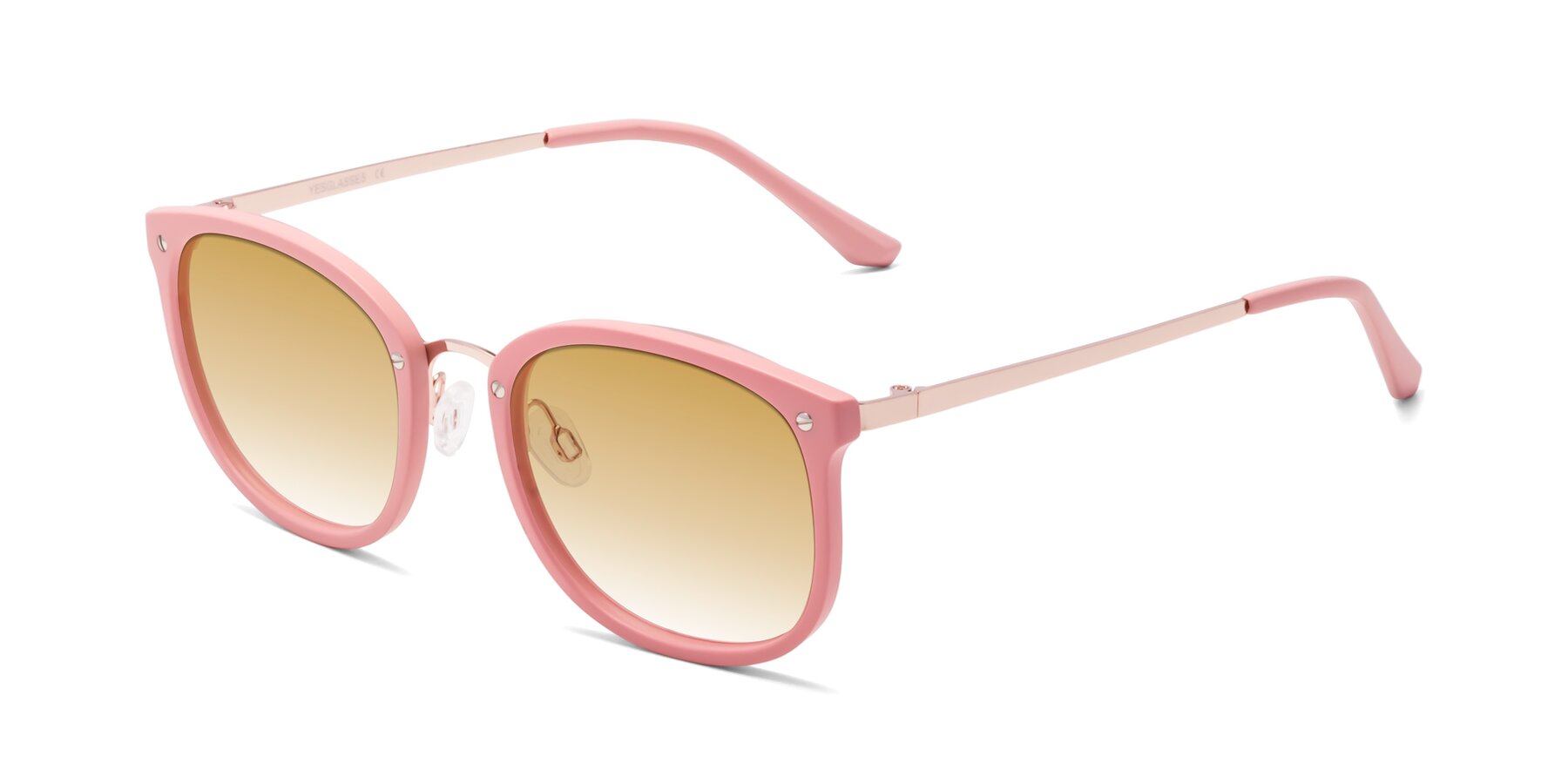 Angle of Timeless in Pink with Champagne Gradient Lenses