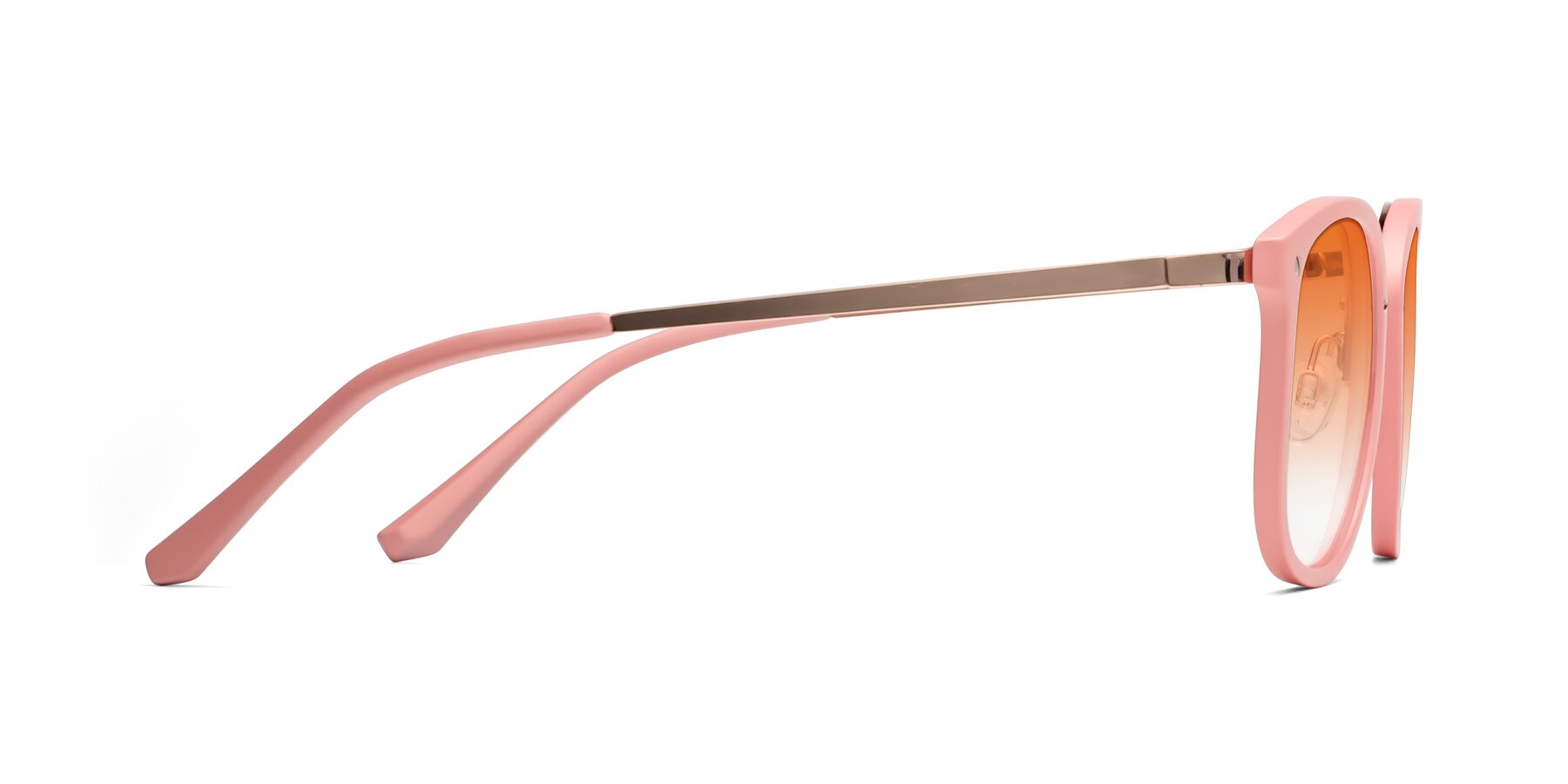 Side of Timeless in Pink with Orange Gradient Lenses