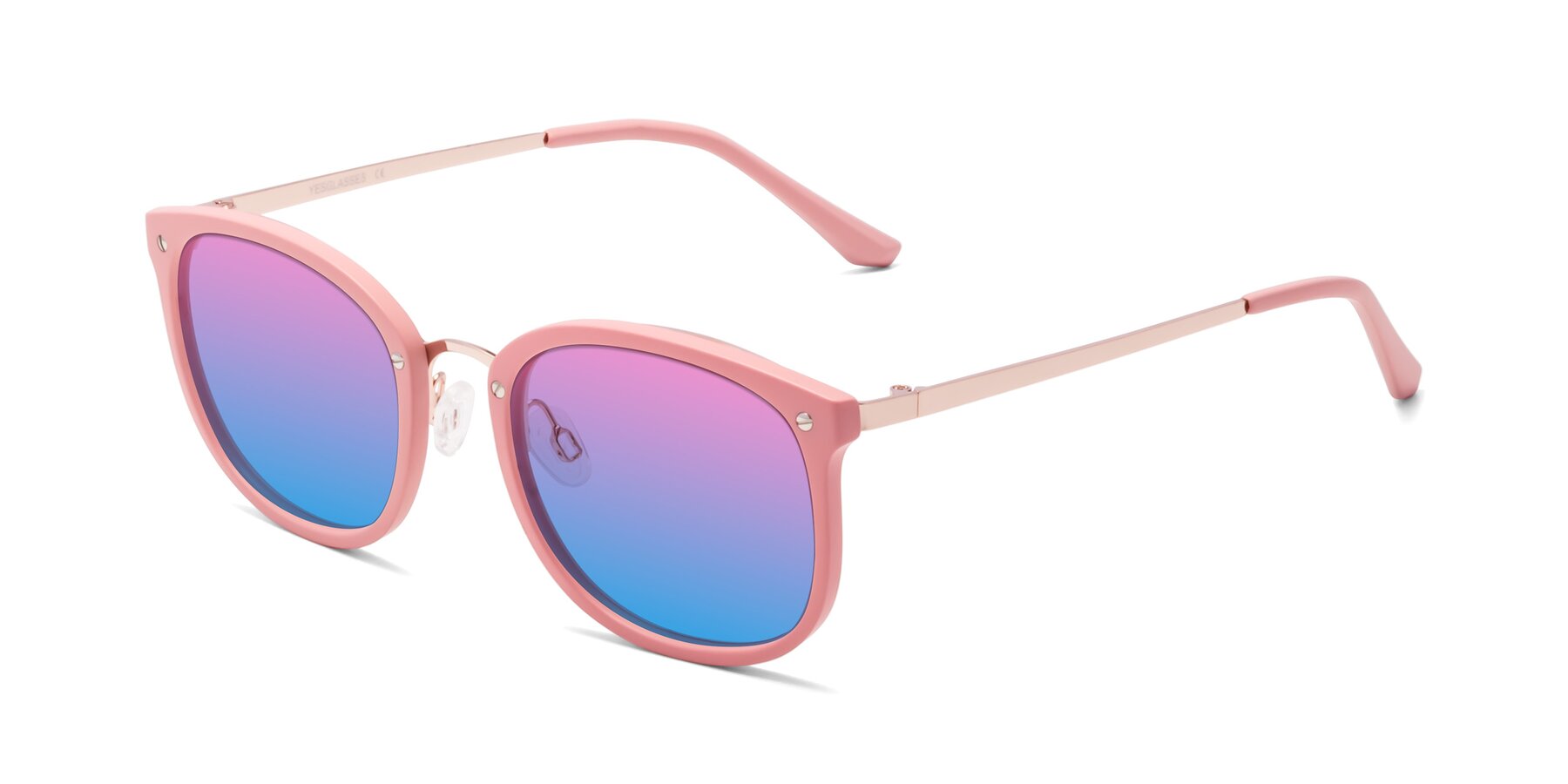 Angle of Timeless in Pink with Pink / Blue Gradient Lenses