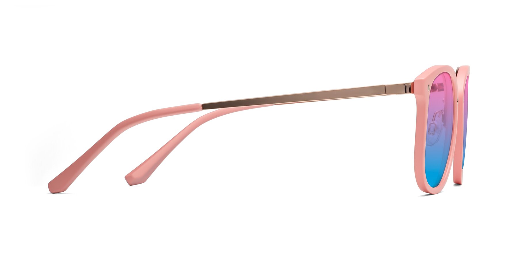 Side of Timeless in Pink with Pink / Blue Gradient Lenses