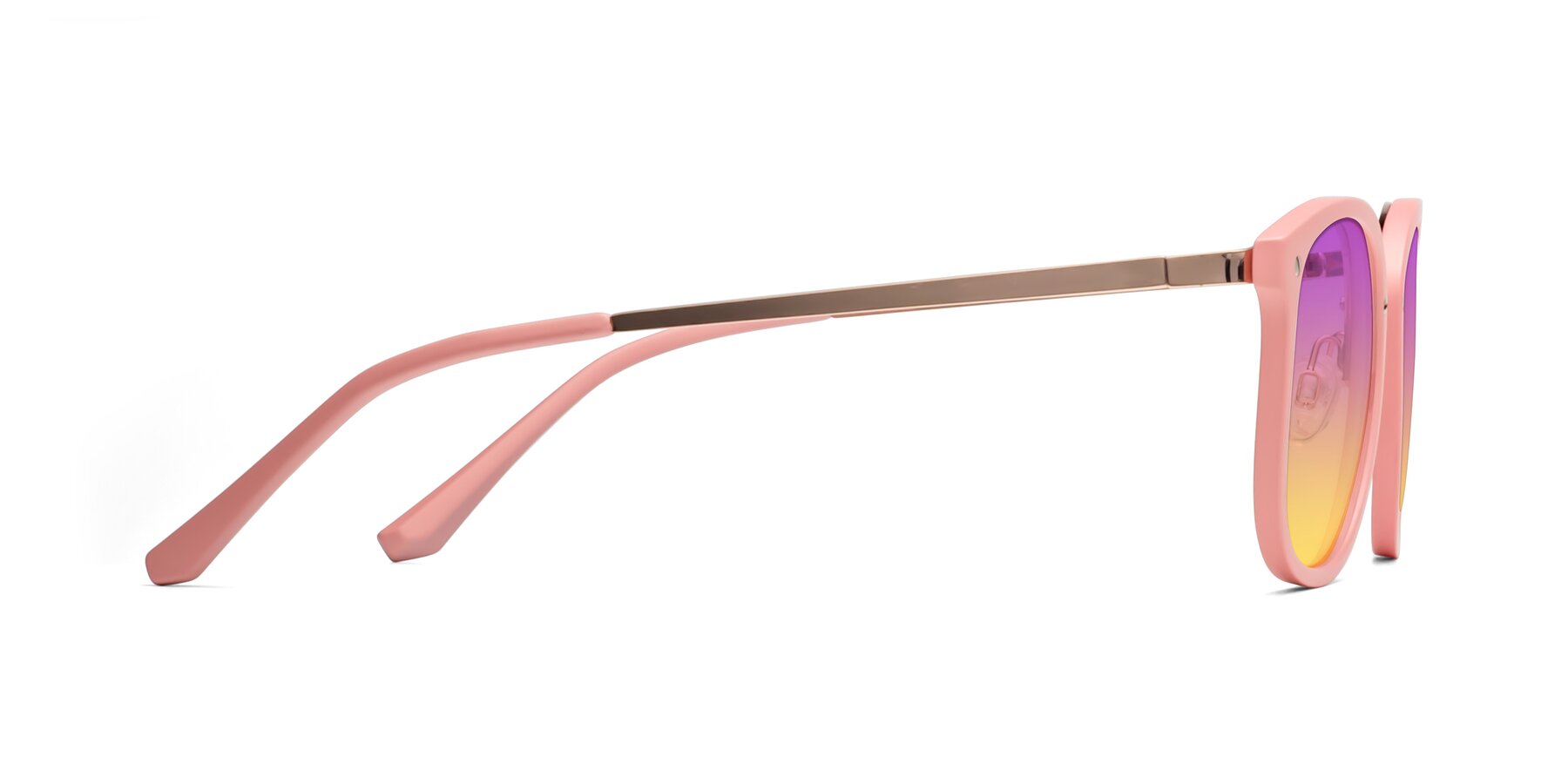 Side of Timeless in Pink with Purple / Yellow Gradient Lenses