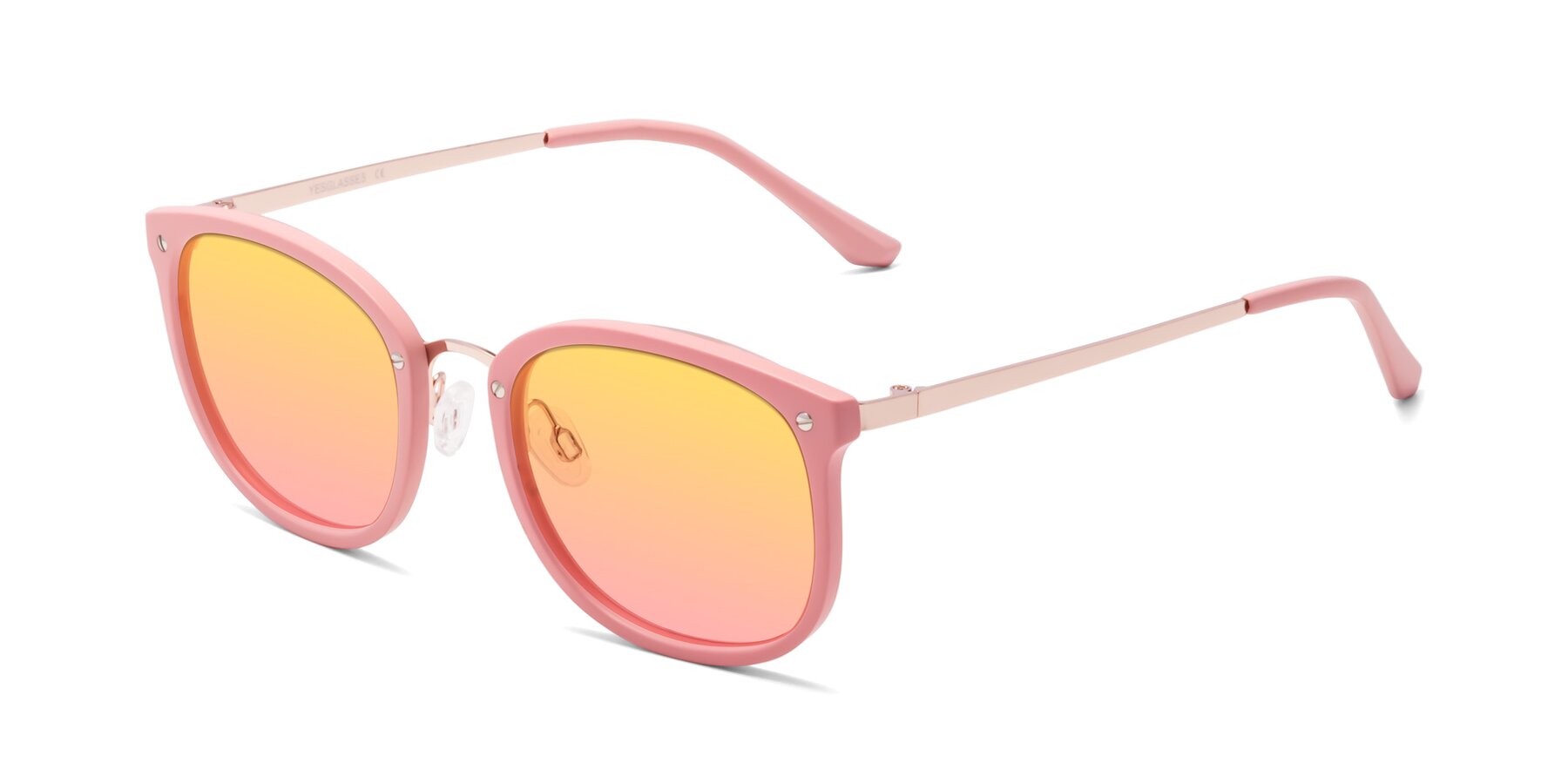 Angle of Timeless in Pink with Yellow / Pink Gradient Lenses
