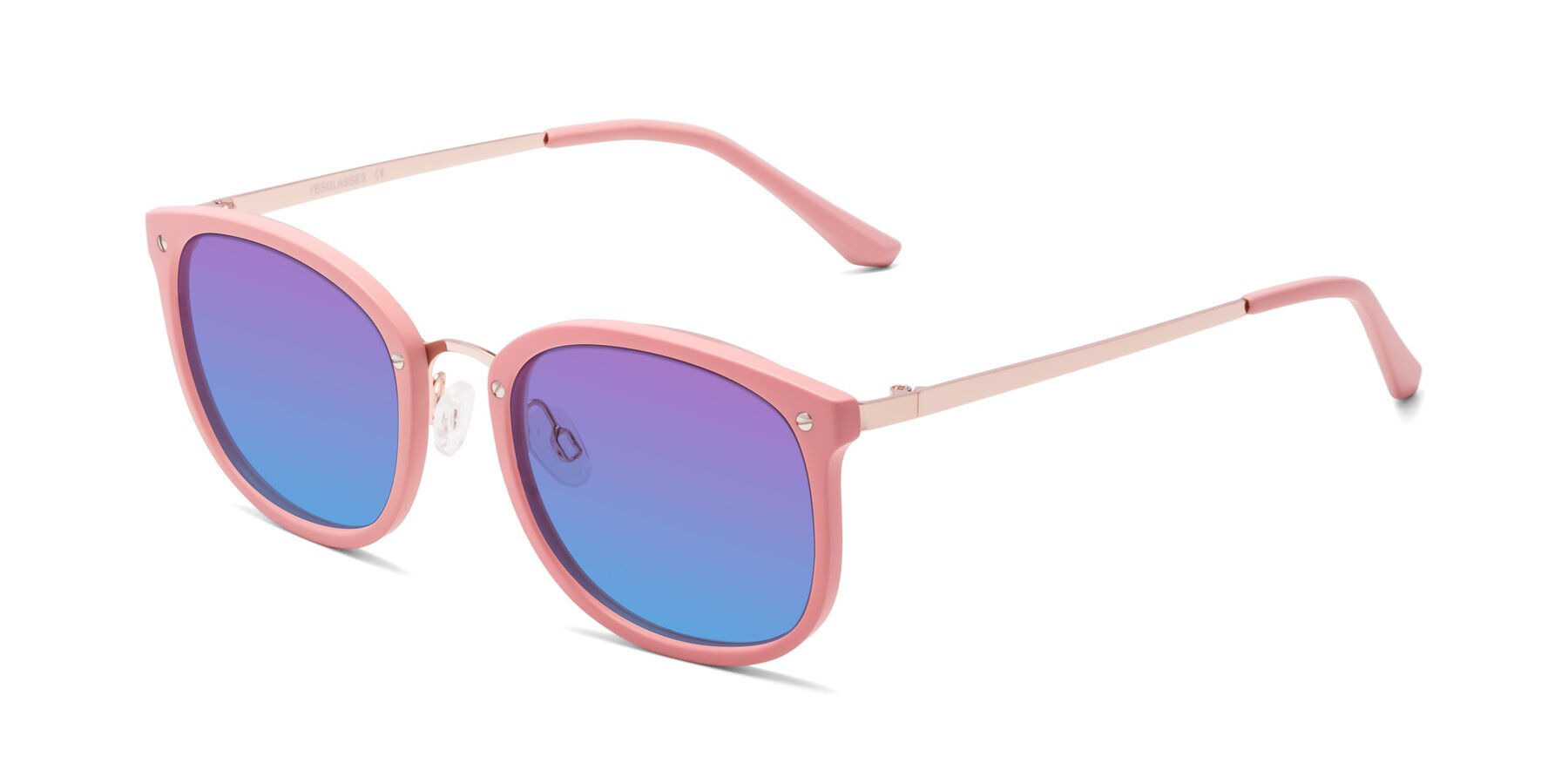 Angle of Timeless in Pink with Purple / Blue Gradient Lenses