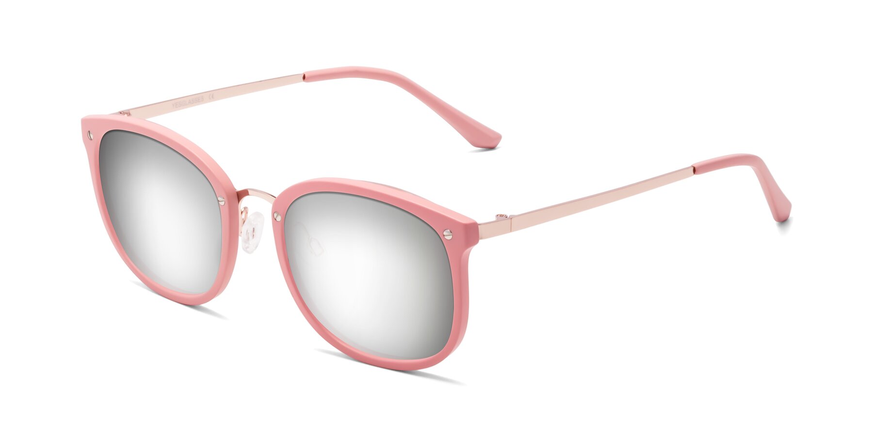 Angle of Timeless in Pink with Silver Mirrored Lenses
