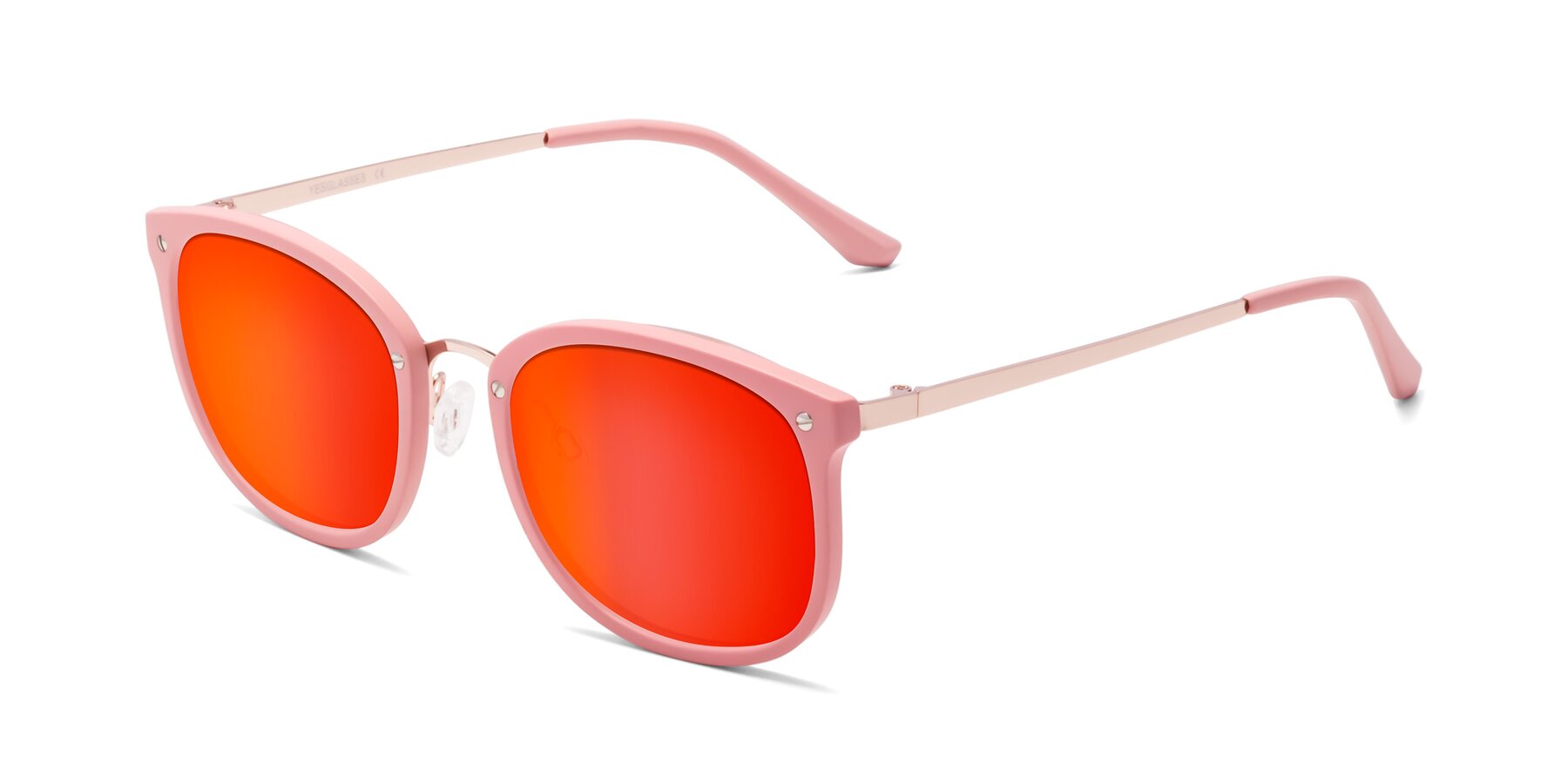 Angle of Timeless in Pink with Red Gold Mirrored Lenses