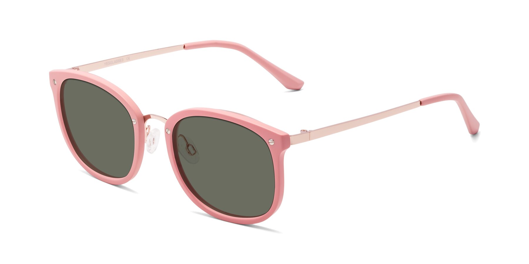 Angle of Timeless in Pink with Gray Polarized Lenses