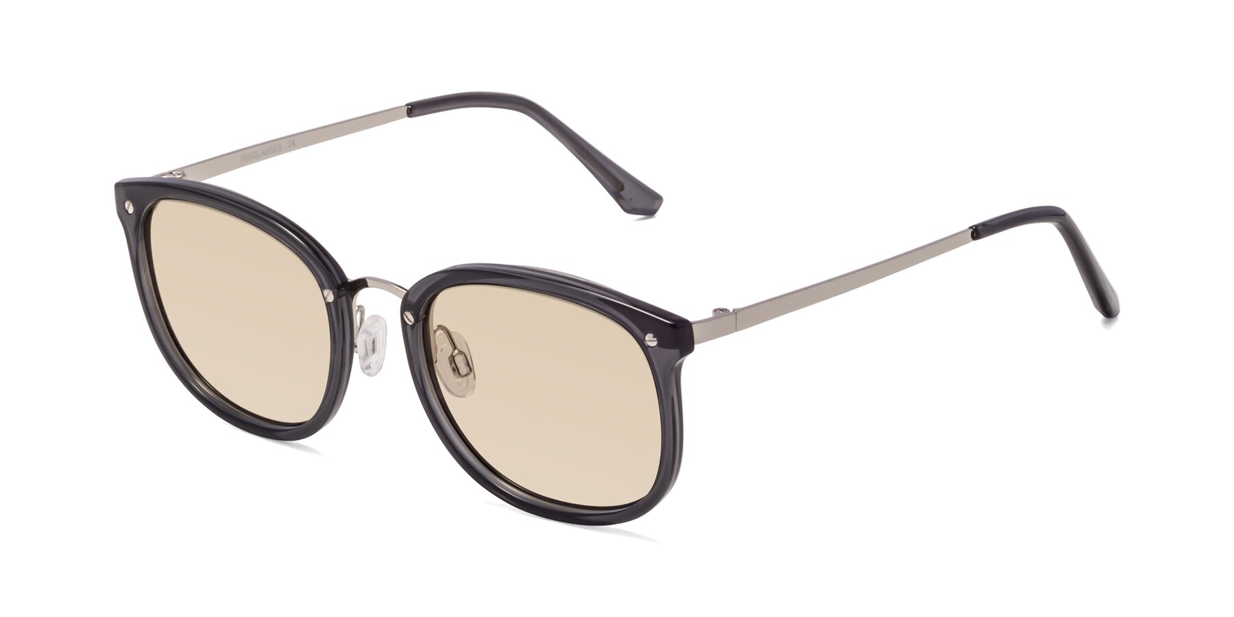 Angle of Timeless in Transparent Gray with Light Brown Tinted Lenses