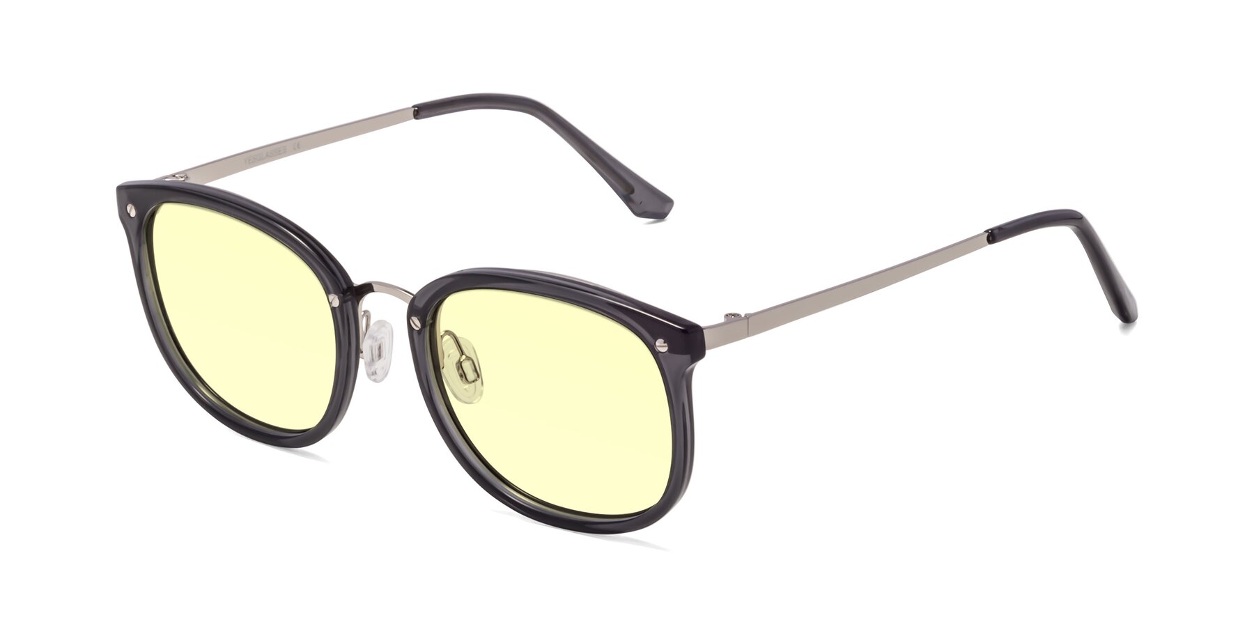 Angle of Timeless in Transparent Gray with Light Yellow Tinted Lenses