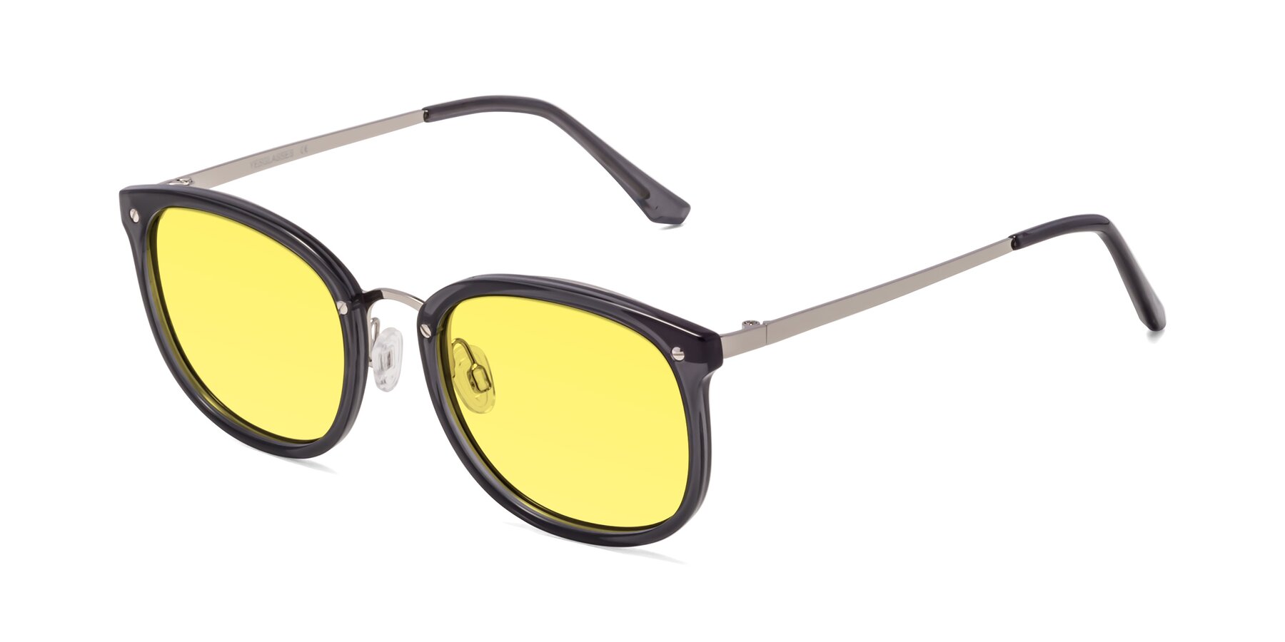 Angle of Timeless in Transparent Gray with Medium Yellow Tinted Lenses