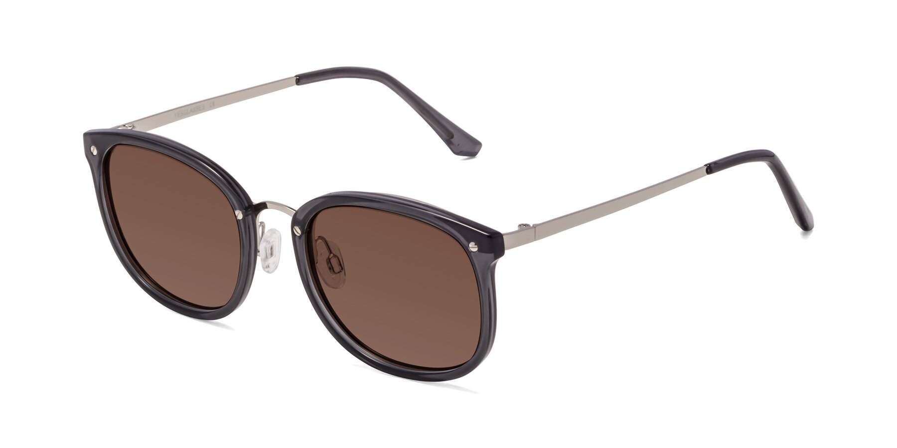 Angle of Timeless in Transparent Gray with Brown Tinted Lenses
