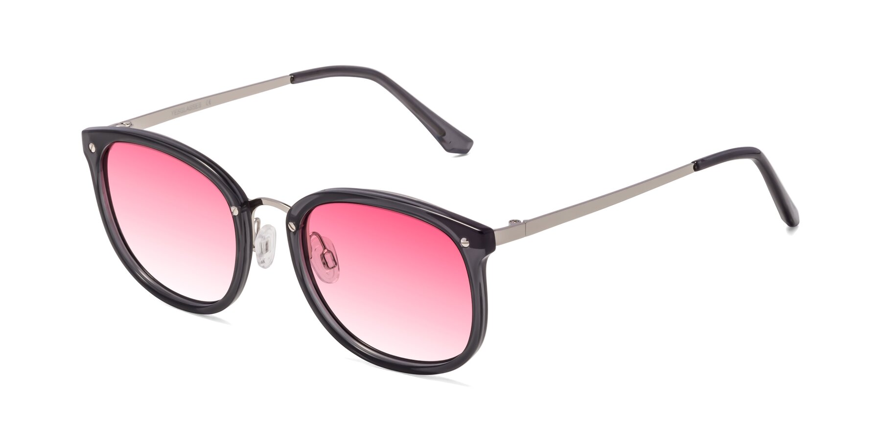 Angle of Timeless in Transparent Gray with Pink Gradient Lenses