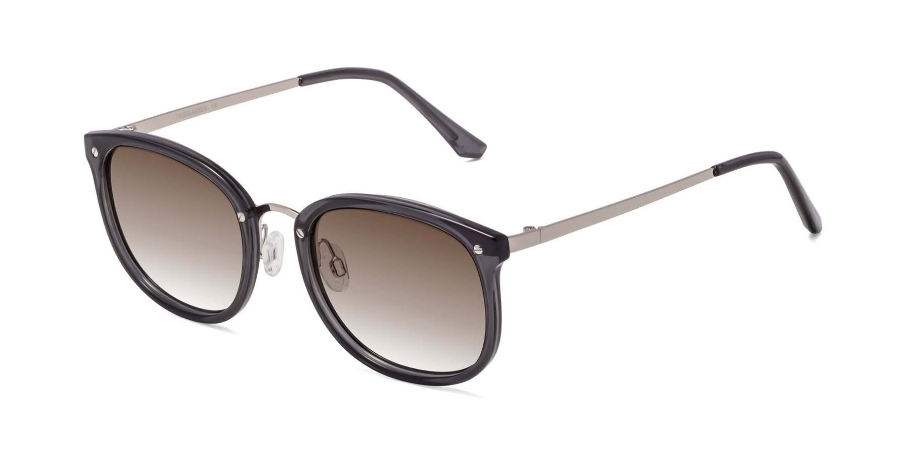 Angle of Timeless in Transparent Gray with Brown Gradient Lenses