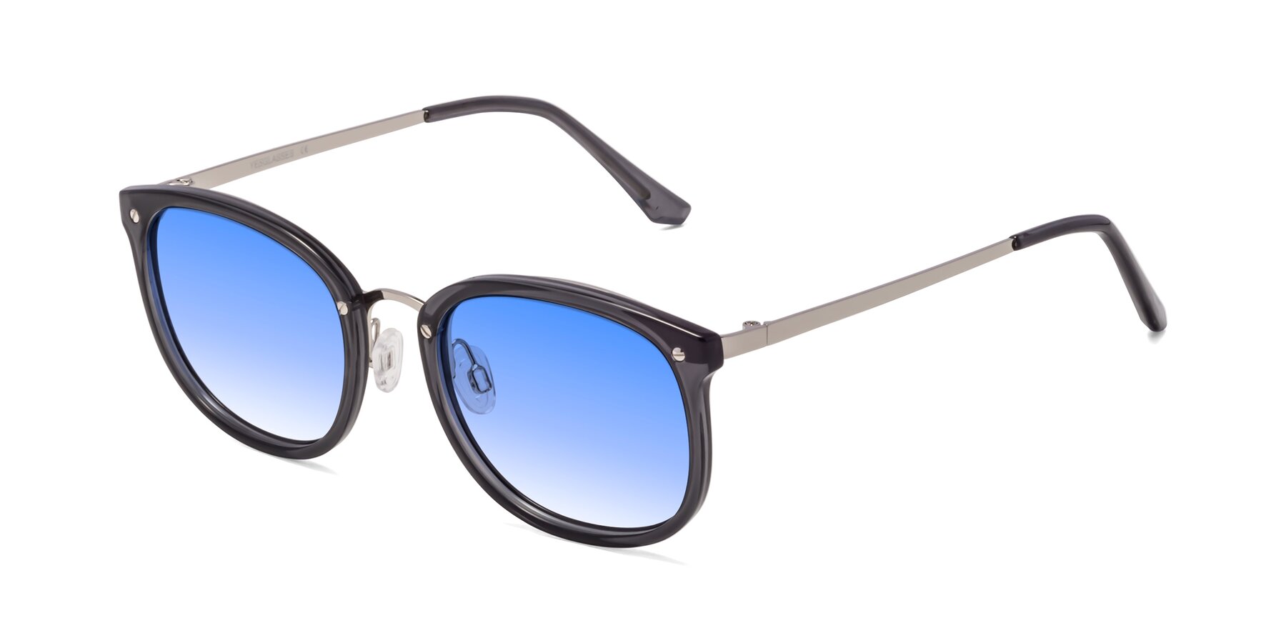 Angle of Timeless in Transparent Gray with Blue Gradient Lenses