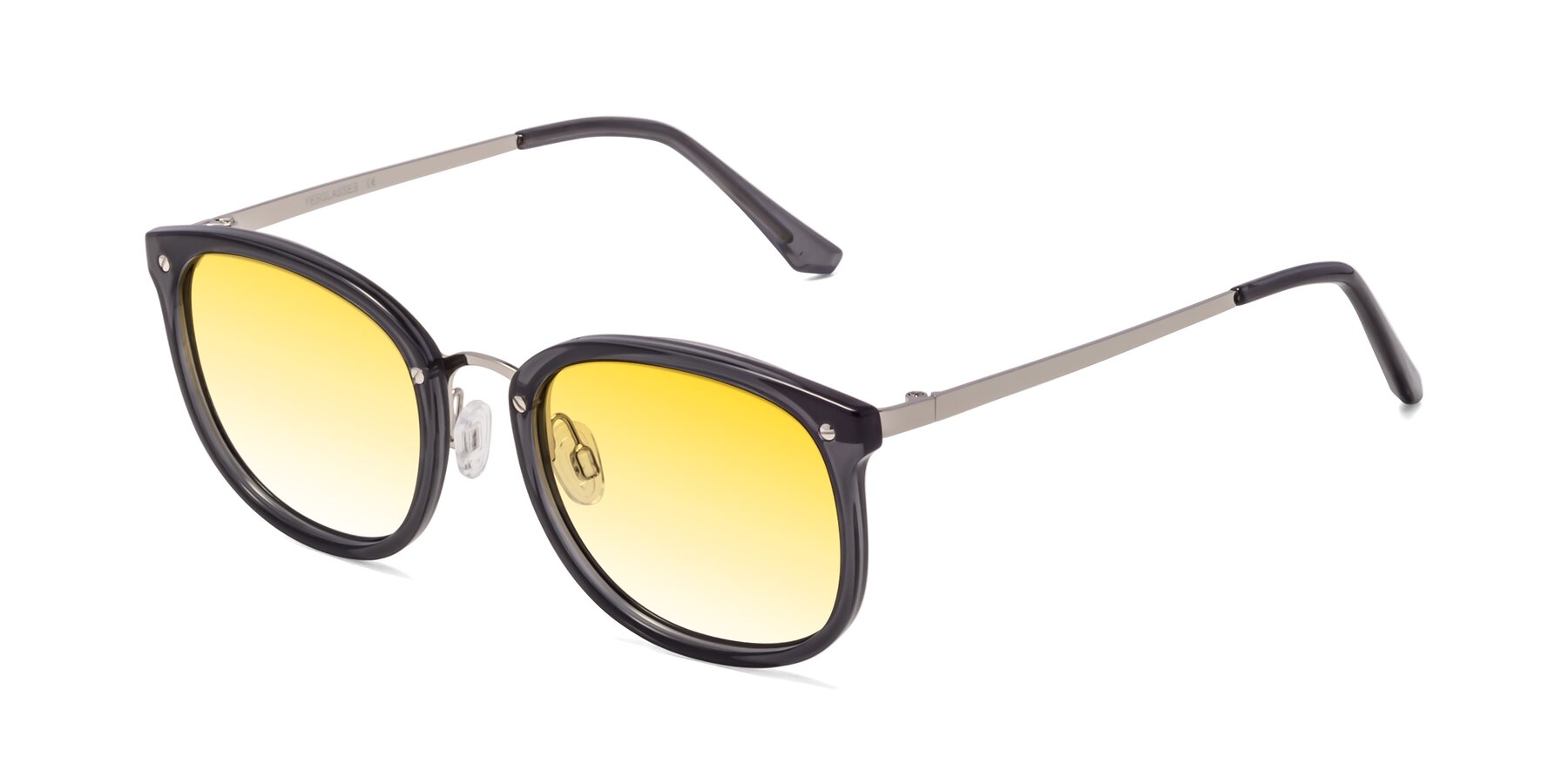 Angle of Timeless in Transparent Gray with Yellow Gradient Lenses