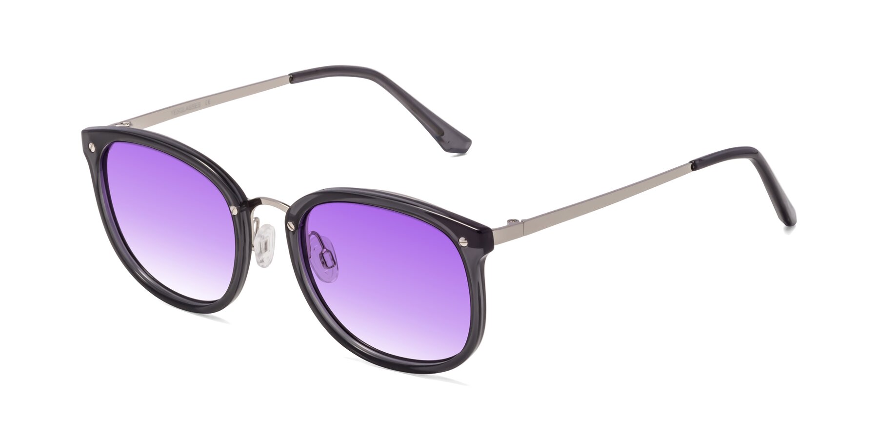 Angle of Timeless in Transparent Gray with Purple Gradient Lenses