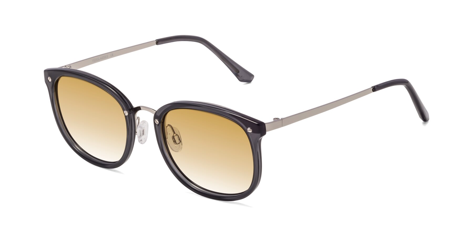 Angle of Timeless in Transparent Gray with Champagne Gradient Lenses