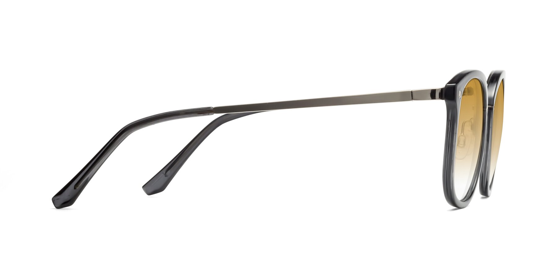 Side of Timeless in Transparent Gray with Champagne Gradient Lenses
