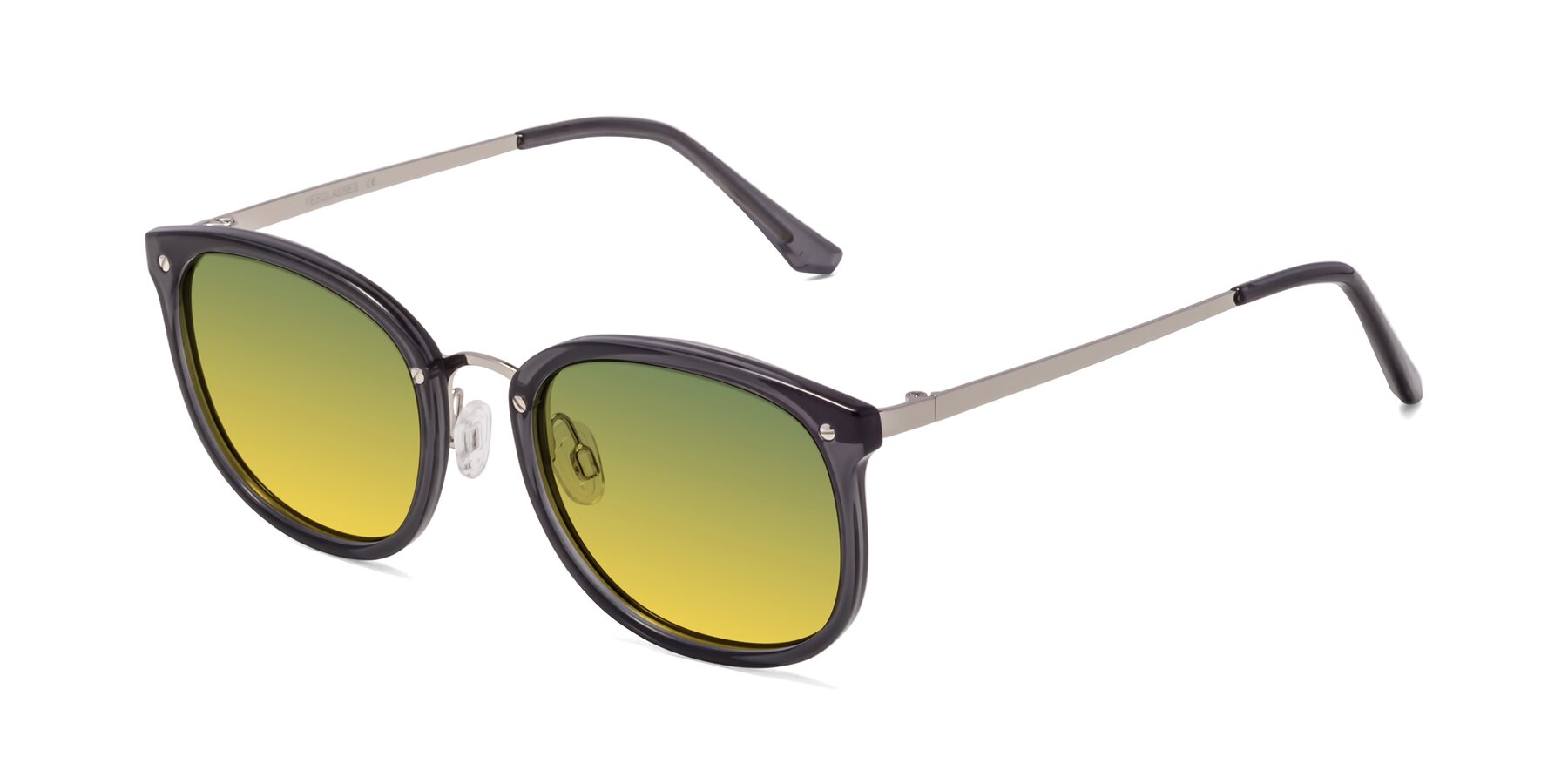 Angle of Timeless in Transparent Gray with Green / Yellow Gradient Lenses