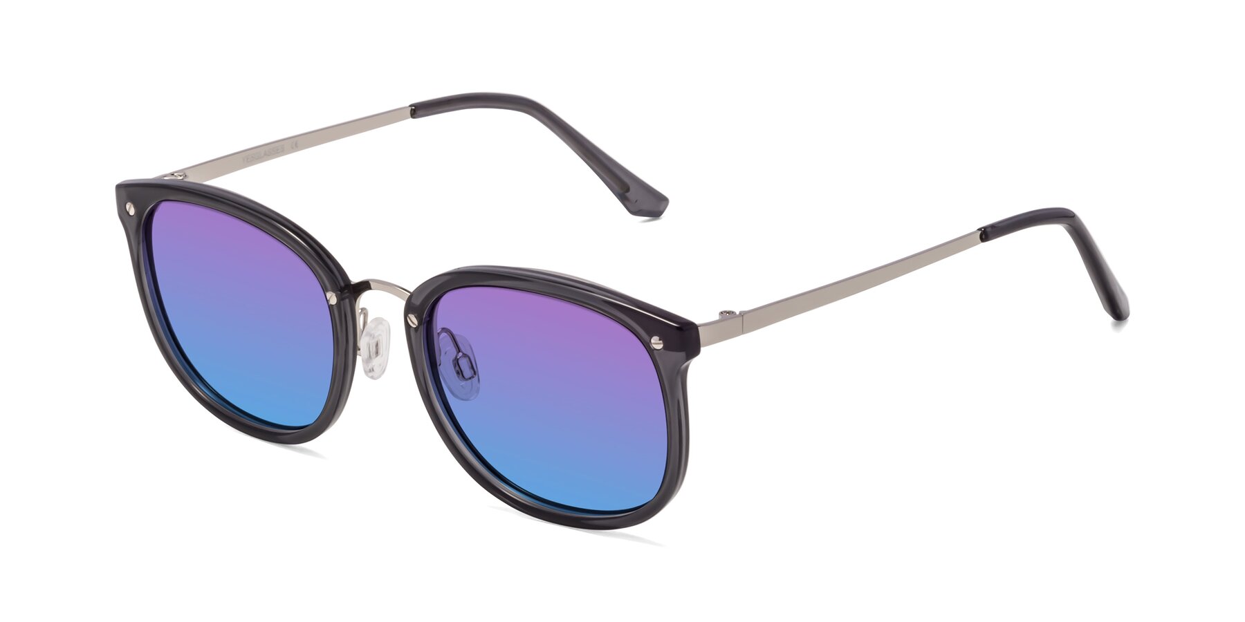 Angle of Timeless in Transparent Gray with Purple / Blue Gradient Lenses