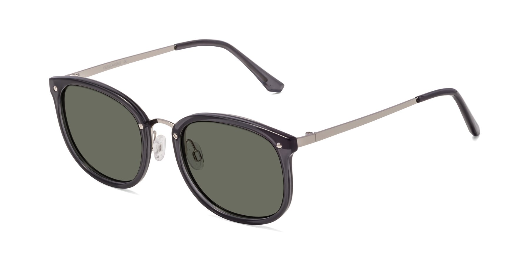 Angle of Timeless in Transparent Gray with Gray Polarized Lenses