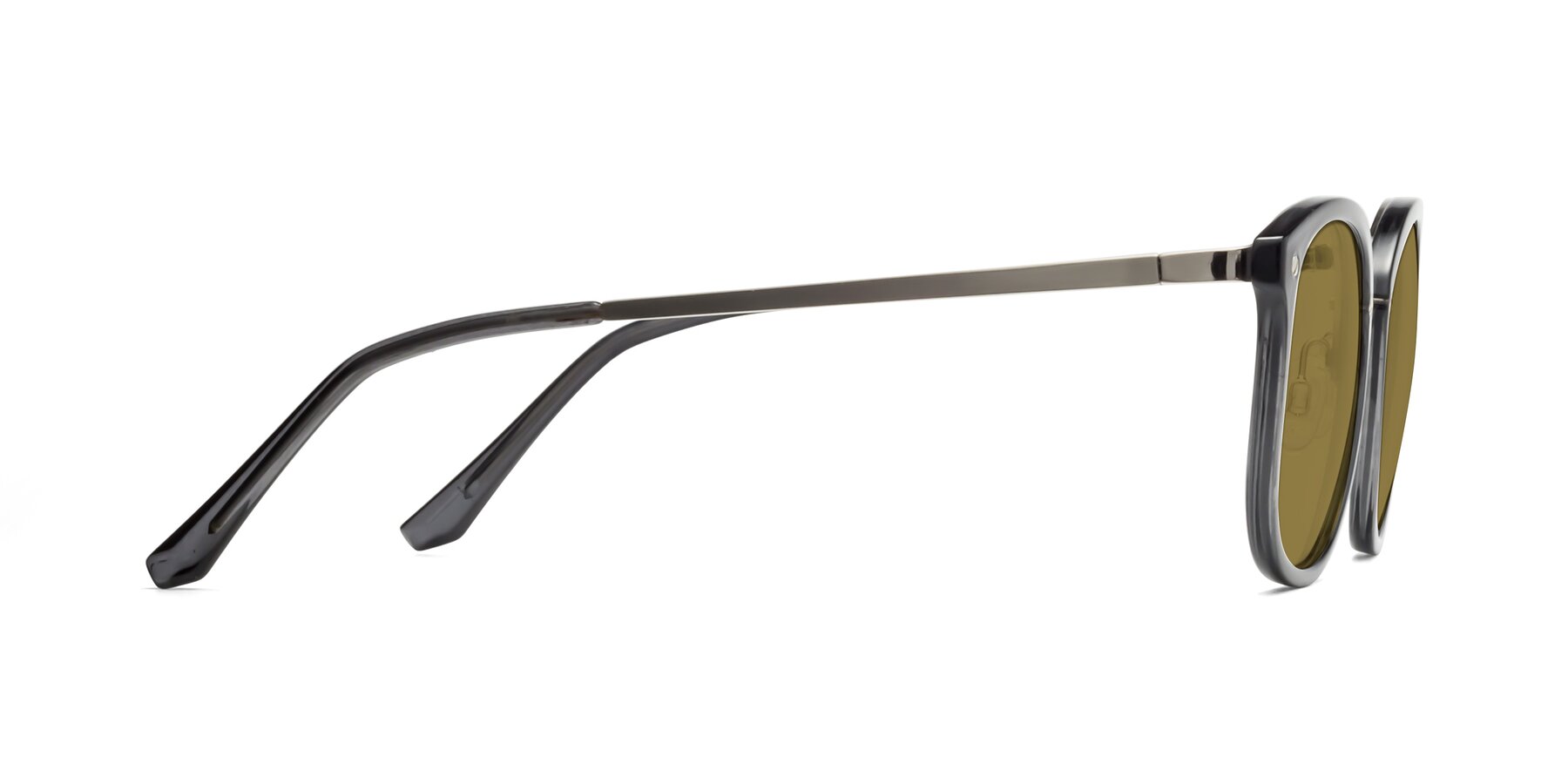 Side of Timeless in Transparent Gray with Brown Polarized Lenses