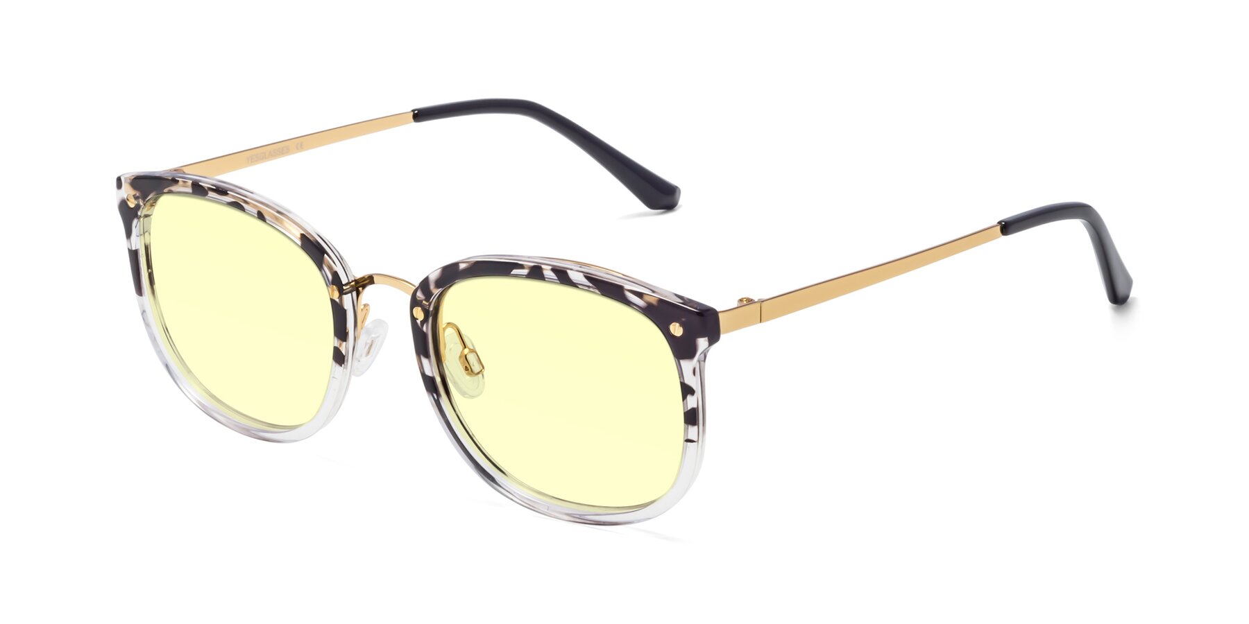 Angle of Timeless in Leopard-Print with Light Yellow Tinted Lenses