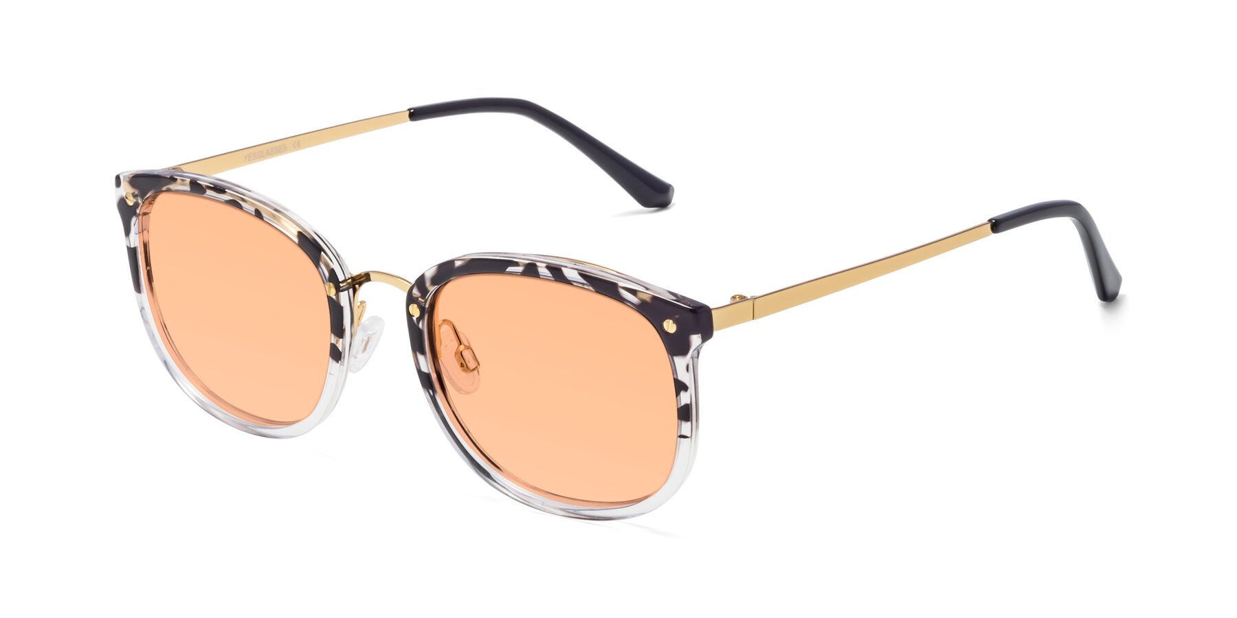 Angle of Timeless in Leopard-Print with Light Orange Tinted Lenses