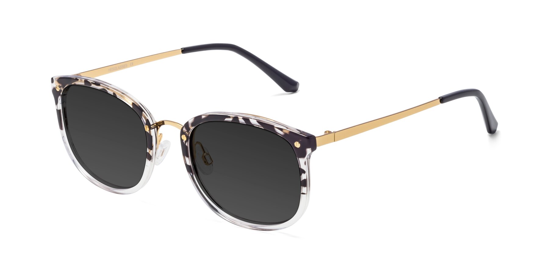 Angle of Timeless in Leopard-Print with Gray Tinted Lenses