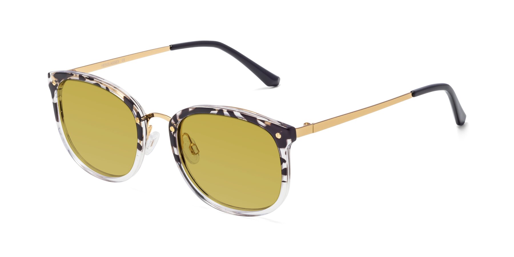 Angle of Timeless in Leopard-Print with Champagne Tinted Lenses