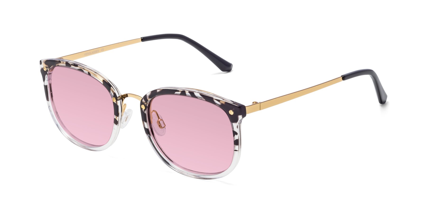 Angle of Timeless in Leopard-Print with Light Wine Tinted Lenses