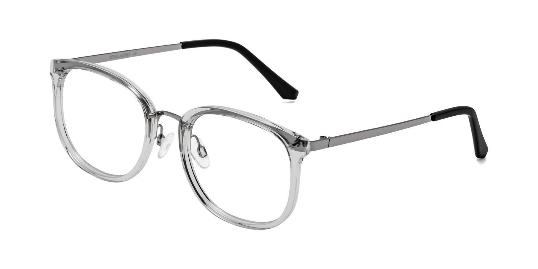 Angle of Timeless in Clear with Clear Eyeglass Lenses