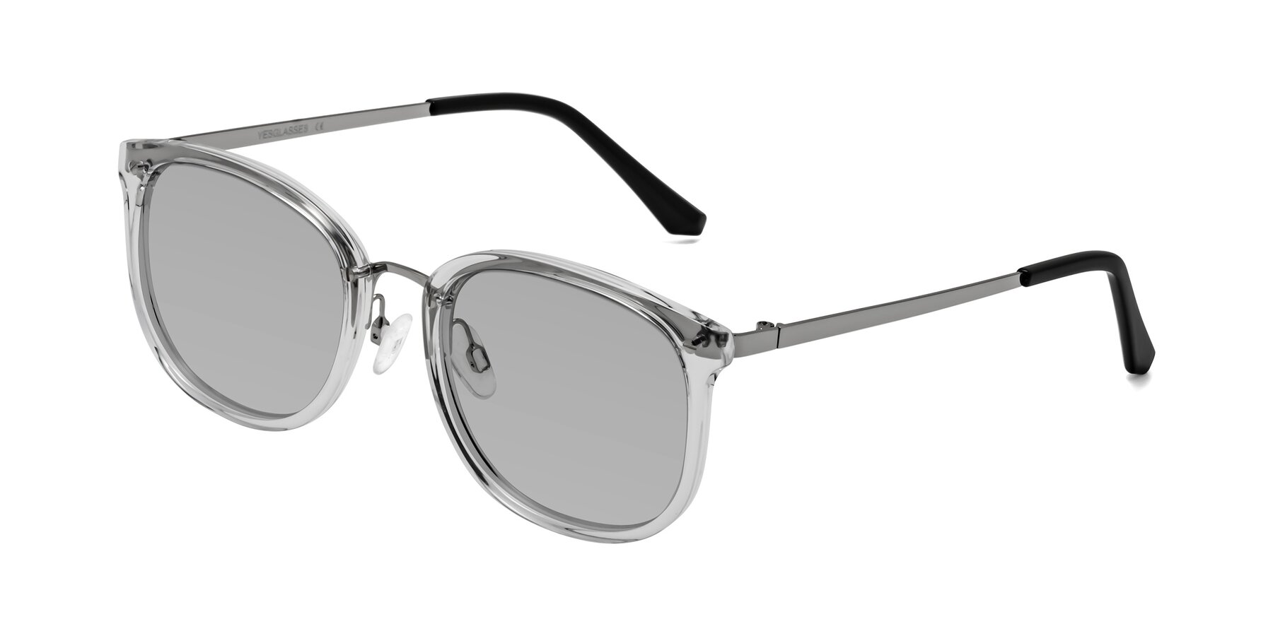 Angle of Timeless in Clear with Light Gray Tinted Lenses