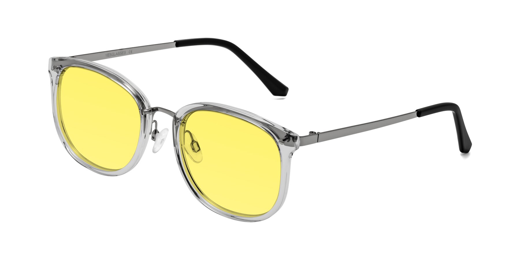 Angle of Timeless in Clear with Medium Yellow Tinted Lenses
