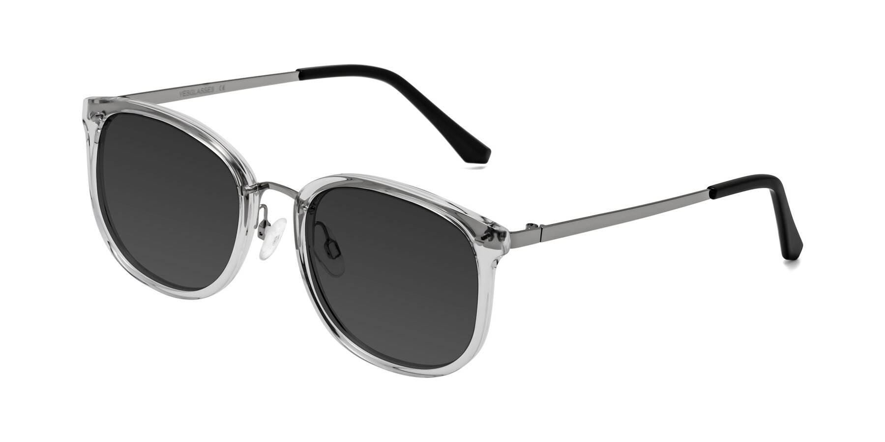 Angle of Timeless in Clear with Gray Tinted Lenses