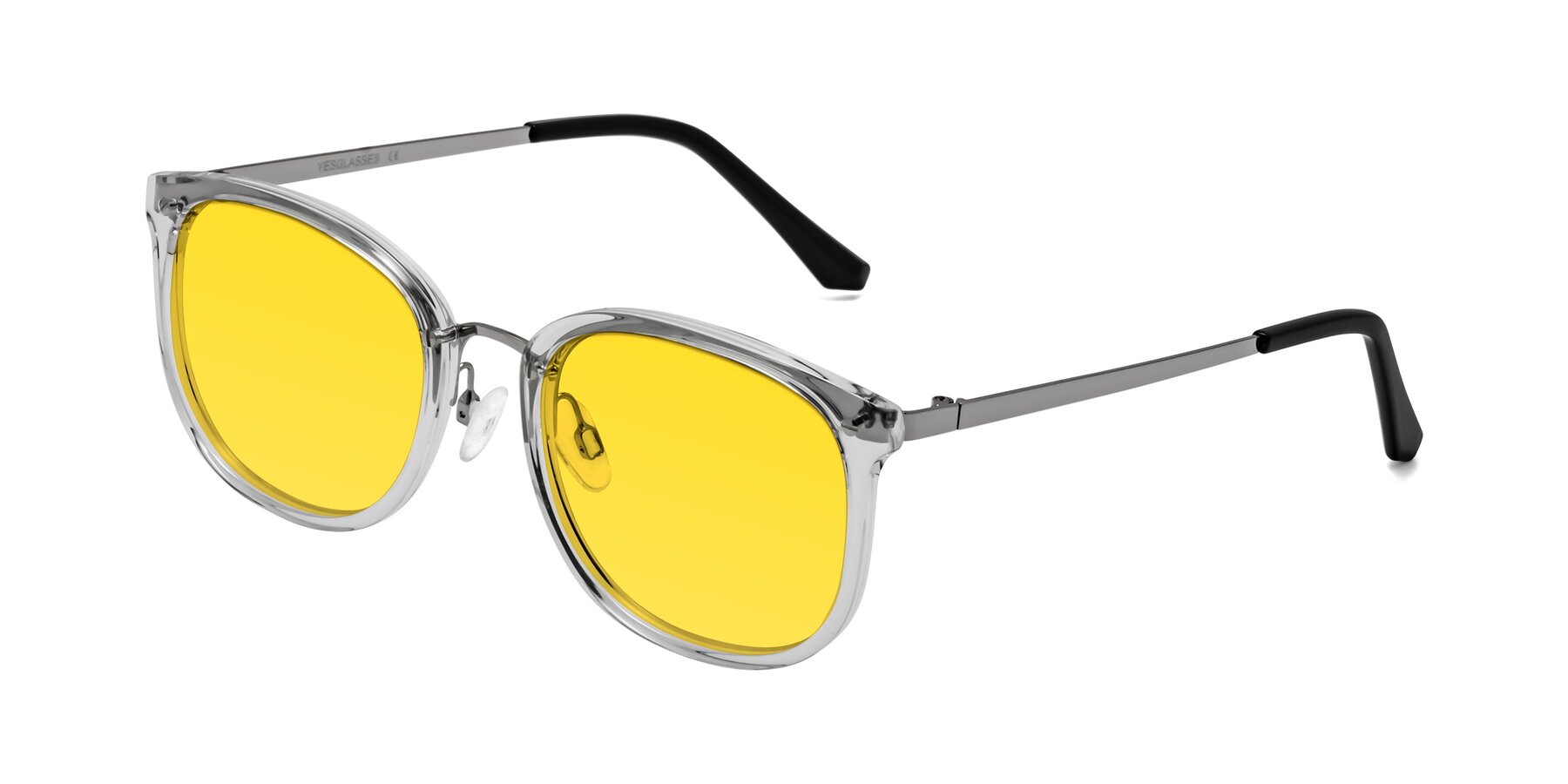 Angle of Timeless in Clear with Yellow Tinted Lenses