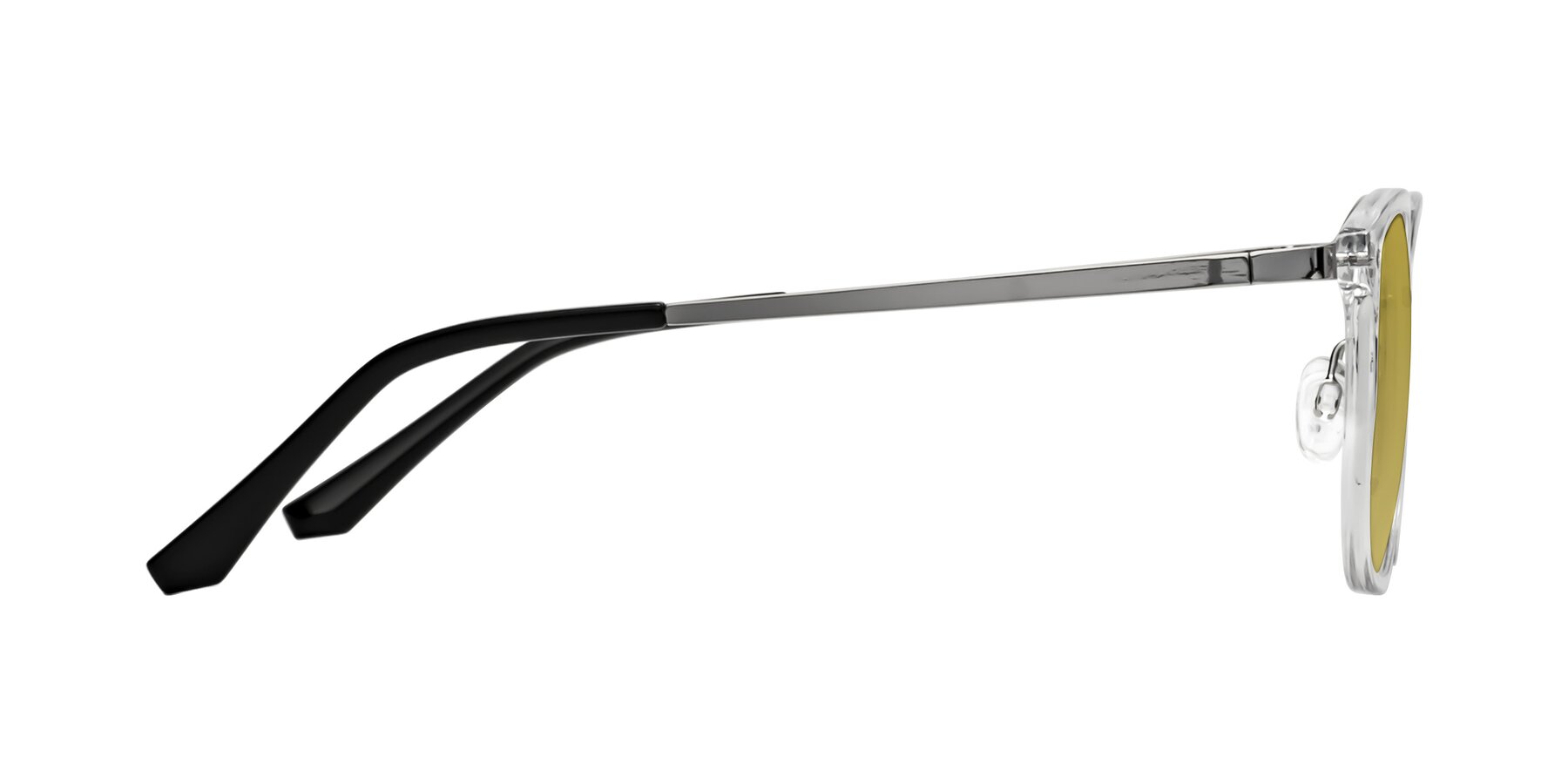 Side of Timeless in Clear with Champagne Tinted Lenses