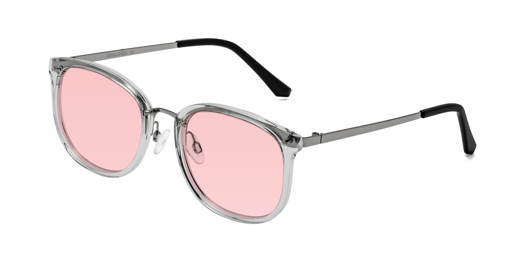 Angle of Timeless in Clear with Light Garnet Tinted Lenses
