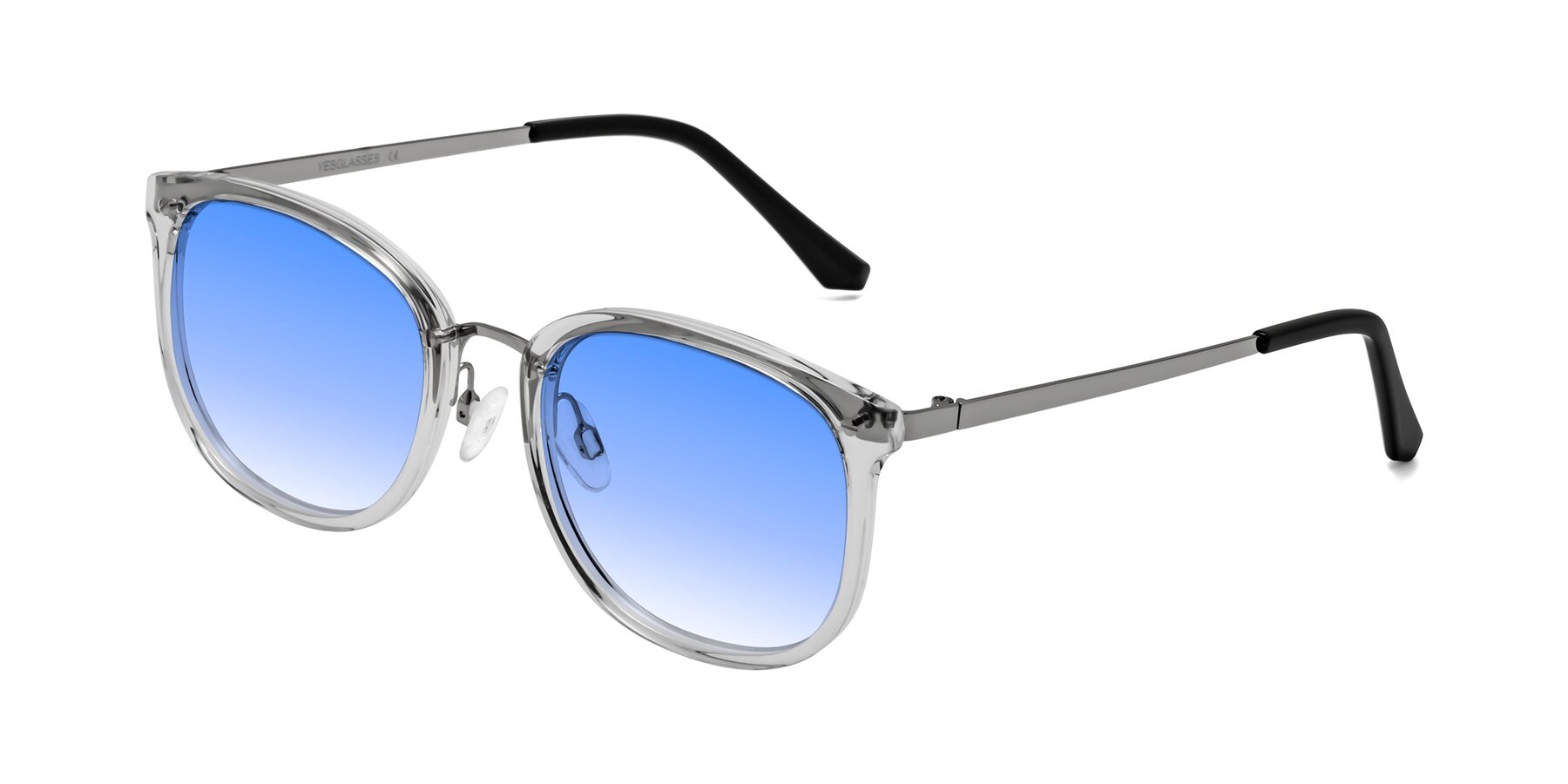 Angle of Timeless in Clear with Blue Gradient Lenses