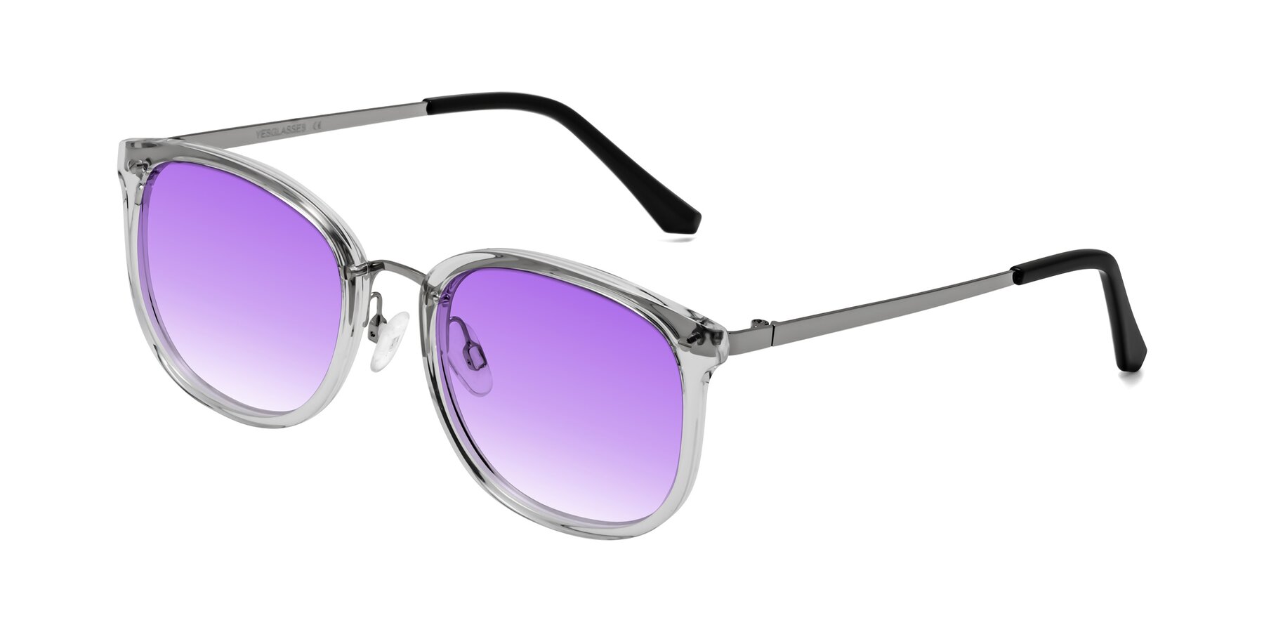 Angle of Timeless in Clear with Purple Gradient Lenses