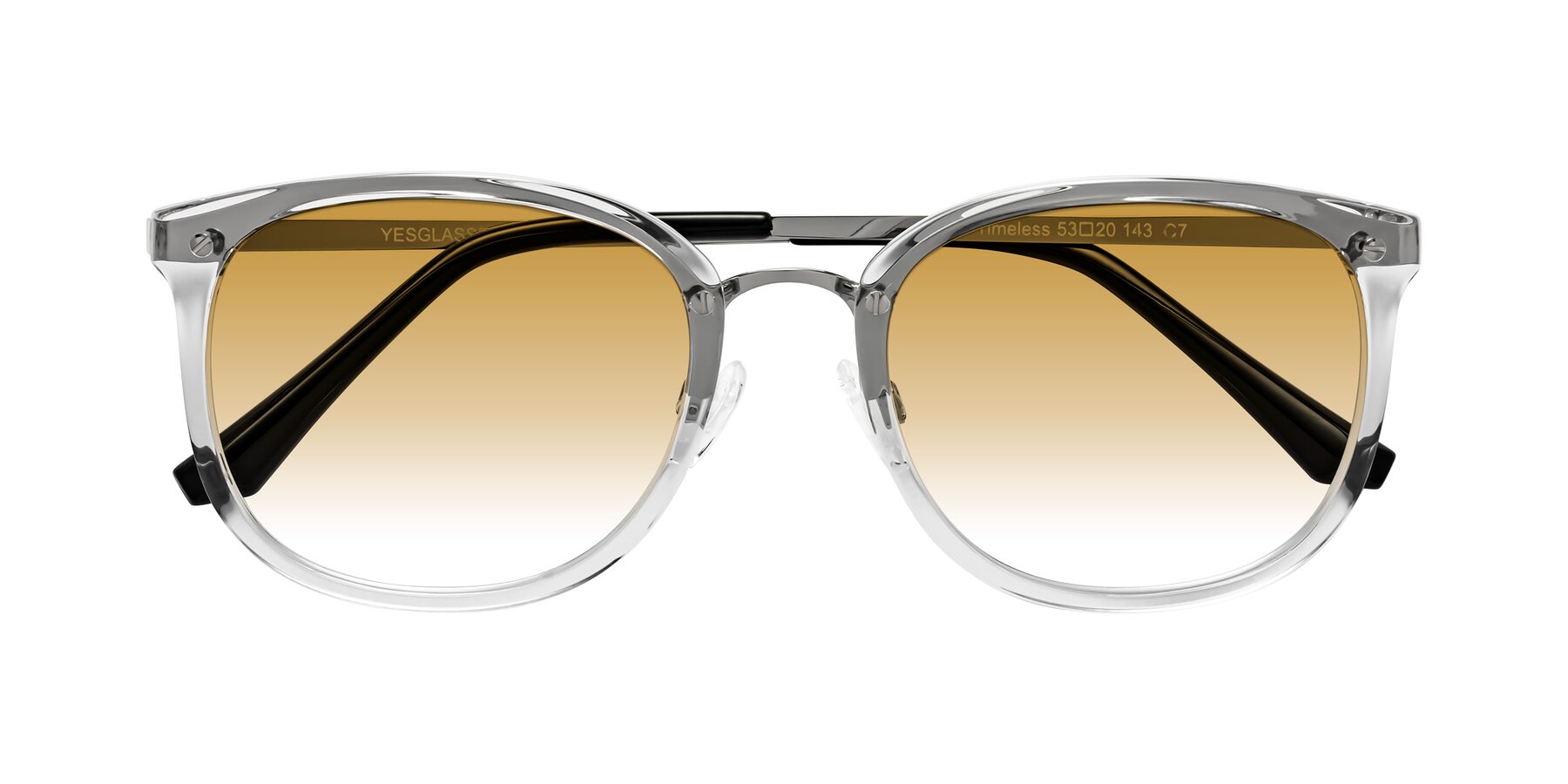 Folded Front of Timeless in Clear with Champagne Gradient Lenses
