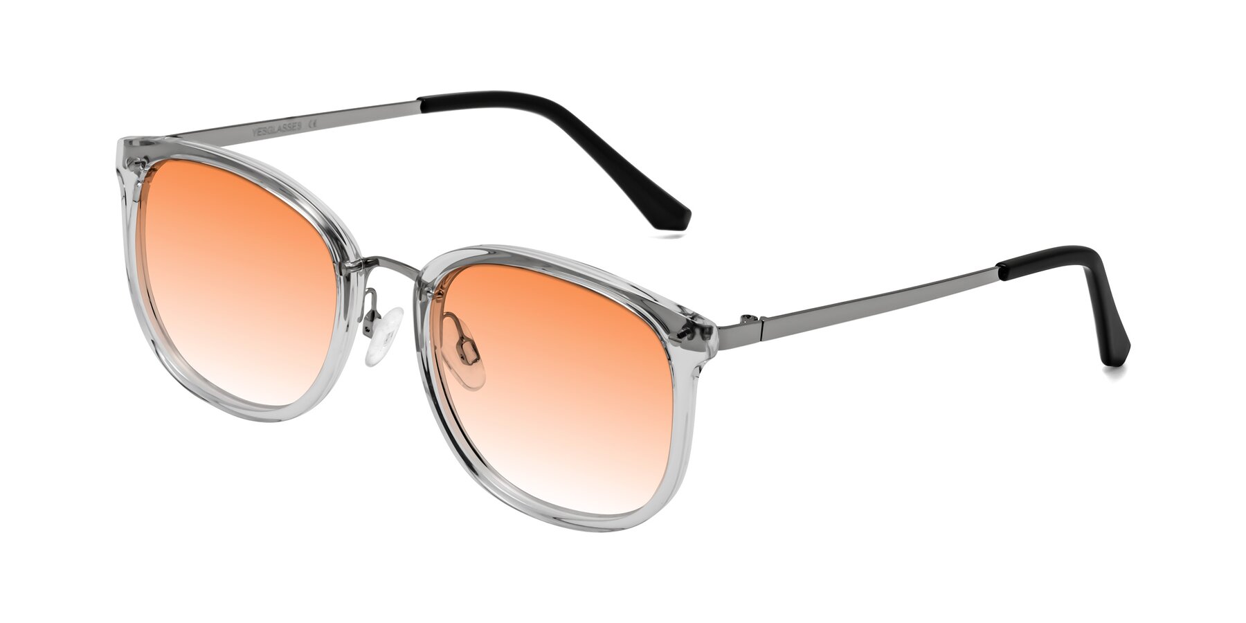 Angle of Timeless in Clear with Orange Gradient Lenses