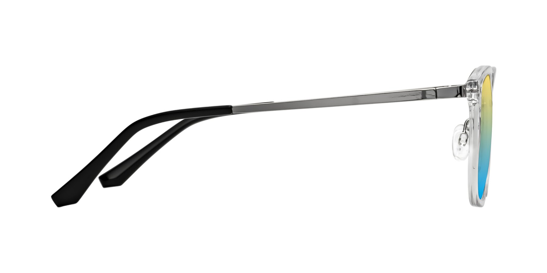Side of Timeless in Clear with Yellow / Blue Gradient Lenses