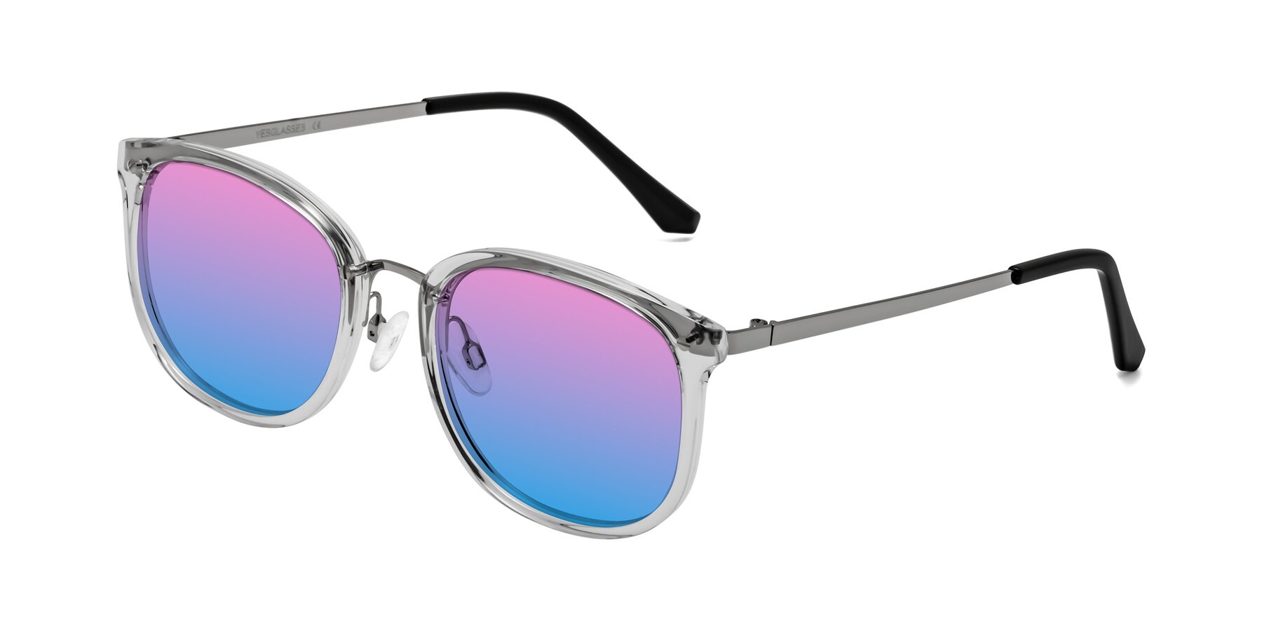 Angle of Timeless in Clear with Pink / Blue Gradient Lenses