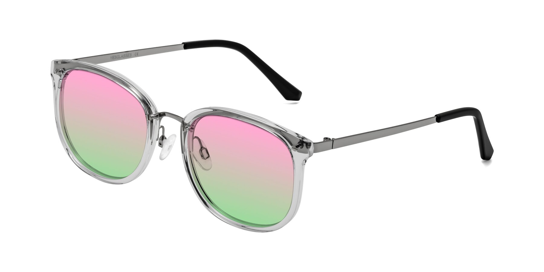 Angle of Timeless in Clear with Pink / Green Gradient Lenses